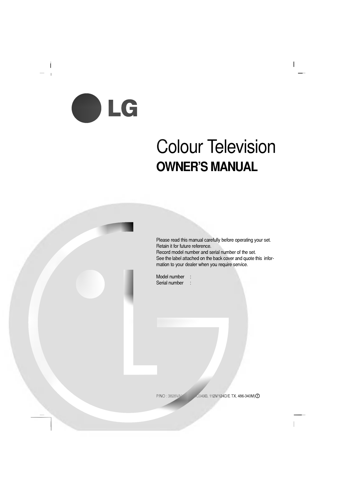 LG CT-21Q95RE User guide