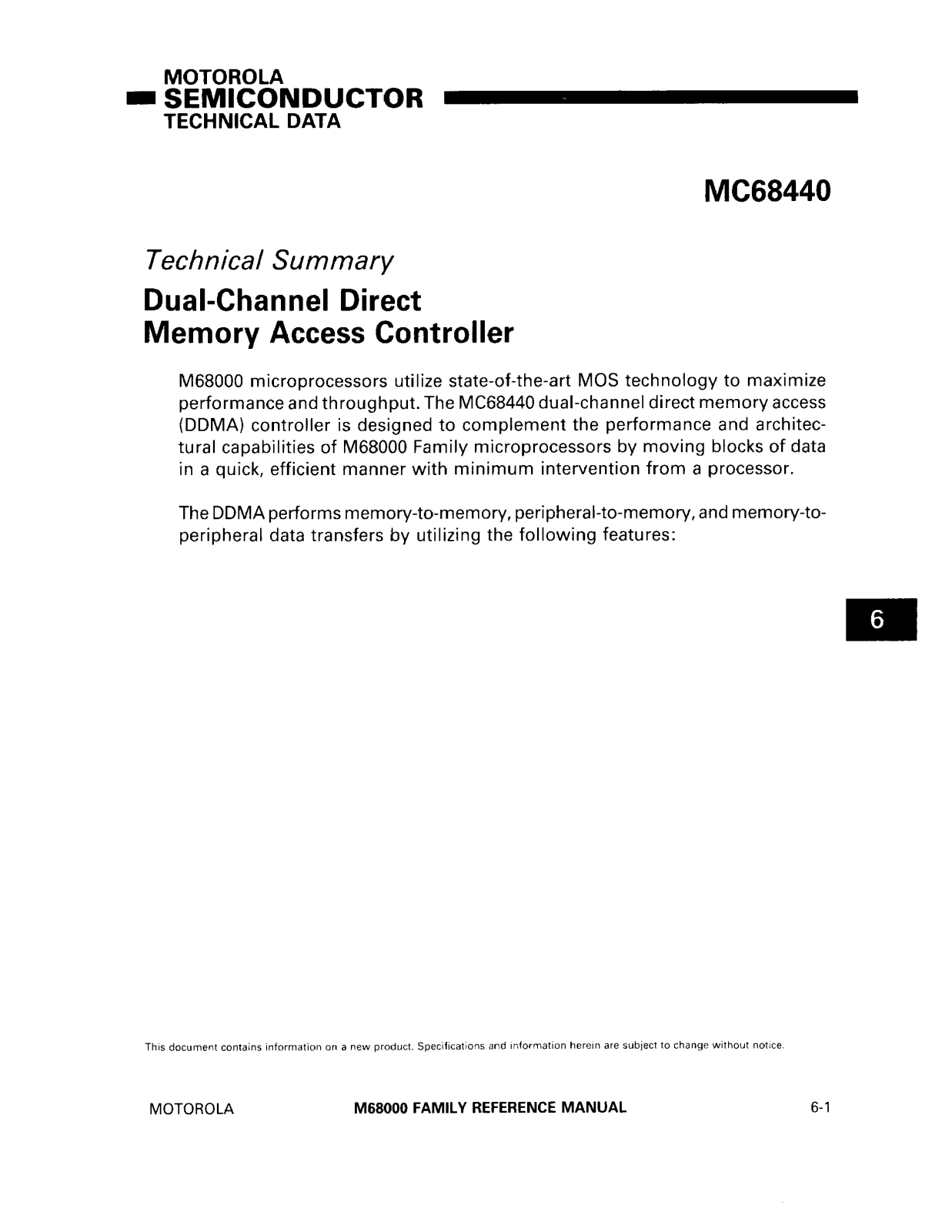 Motorola MC68440 Datasheet