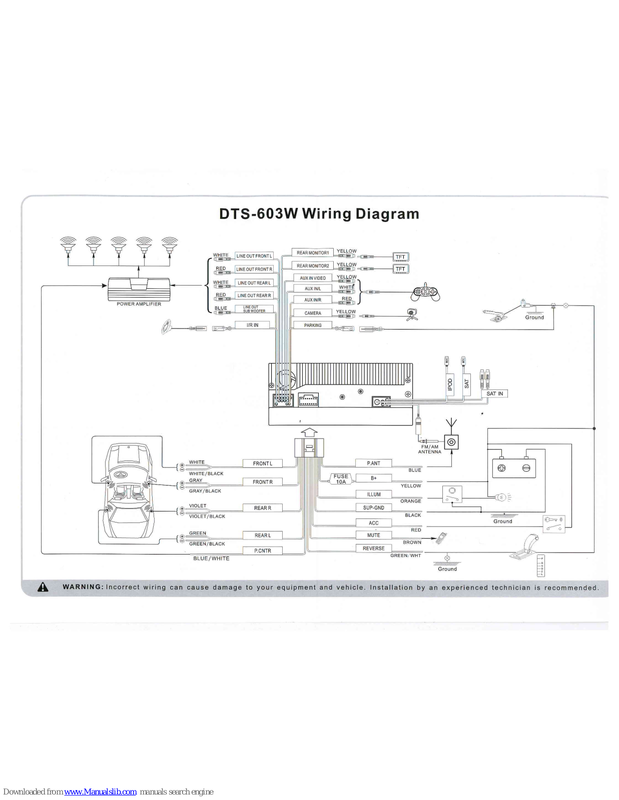 Valor DTS-603W Wiring Diagram