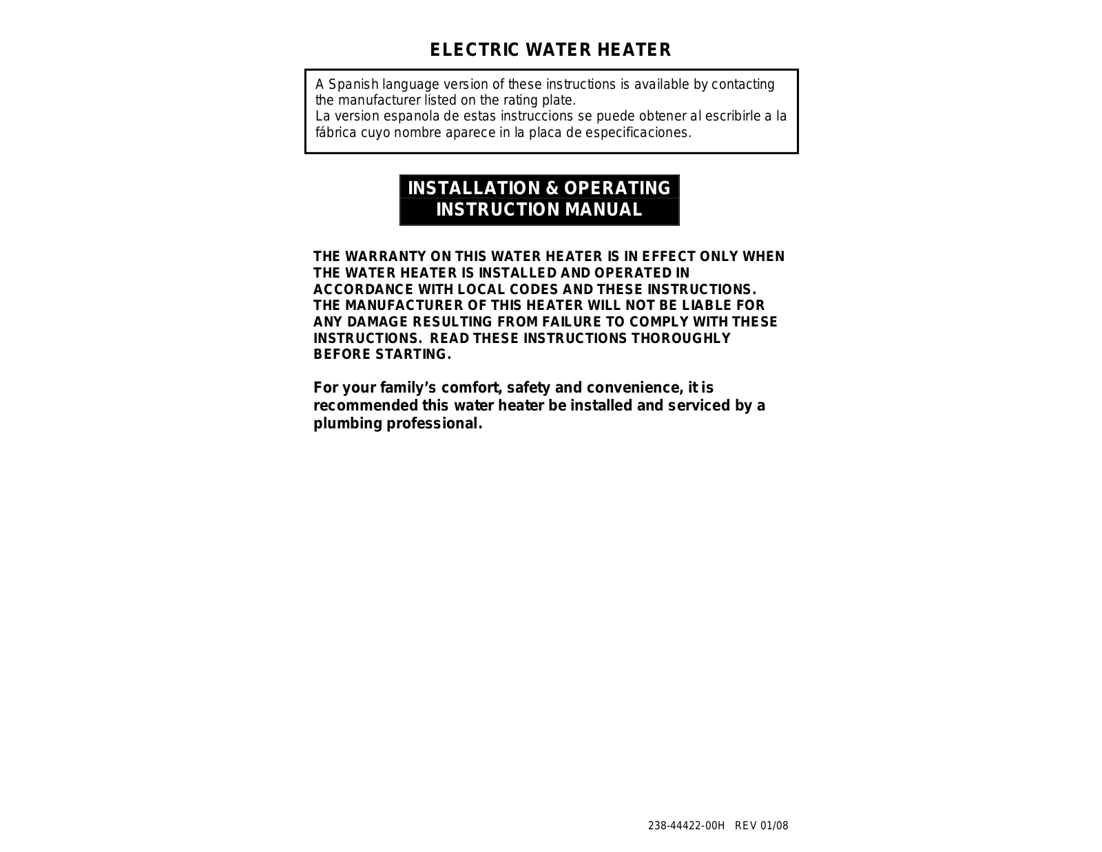 Bradford White J-I-40TT6DS User Manual