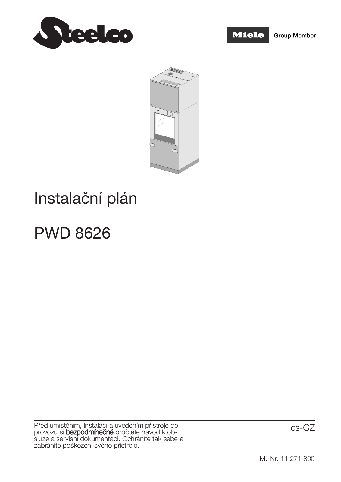 Miele PWD 8626 Installation diagram