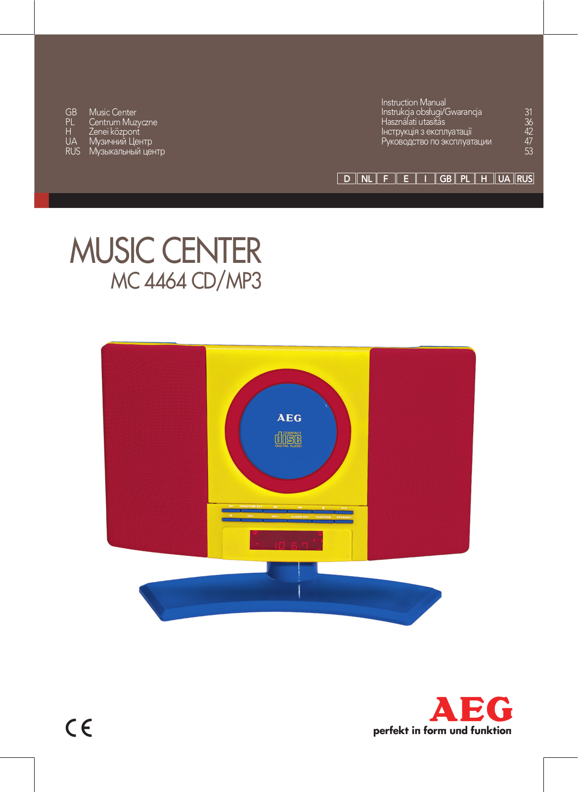 AEG MC 4464 CD/MP3 User guide