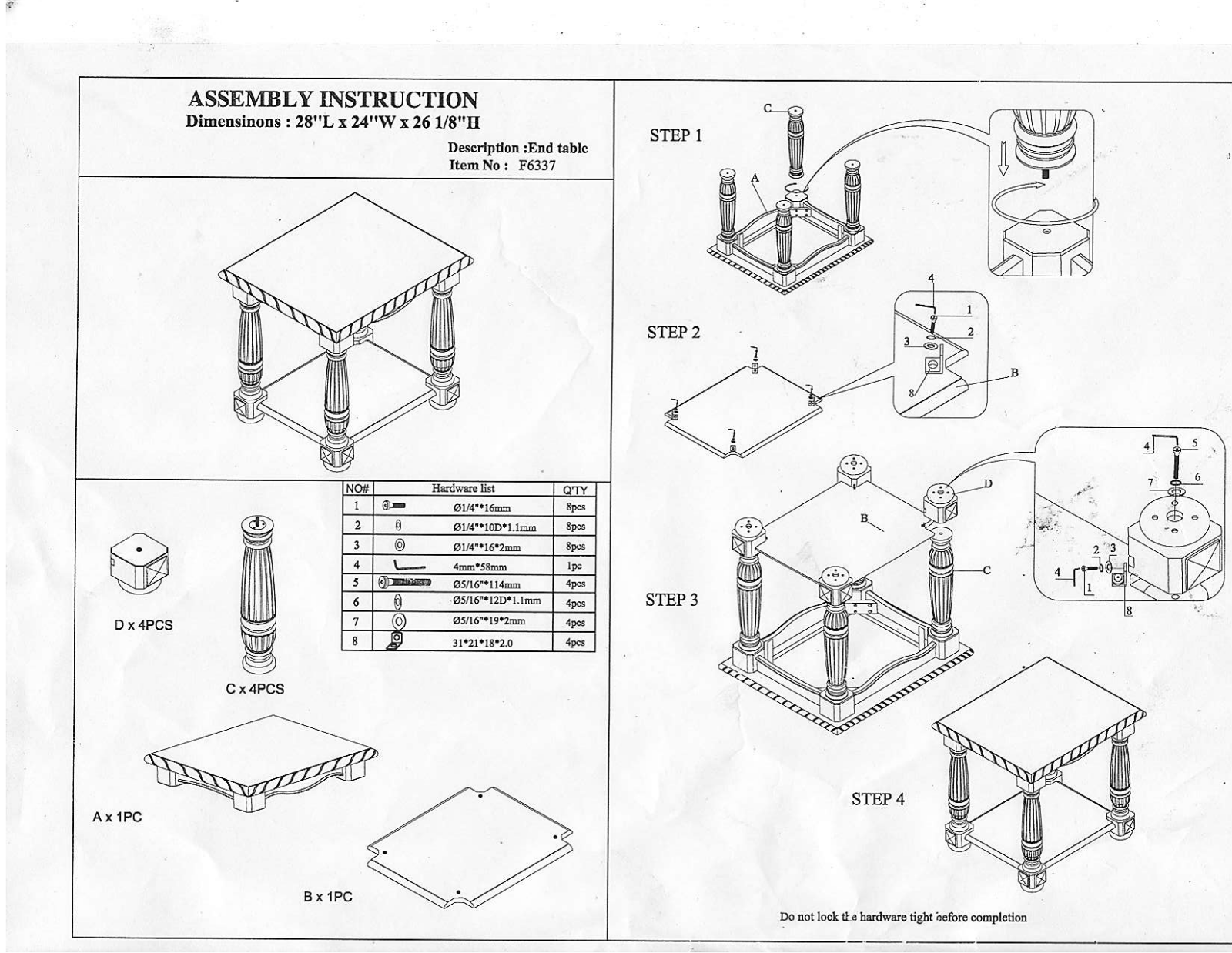 A&J Homes Studio AJHS2528 Installation & Assembly - ManualMachine.com
