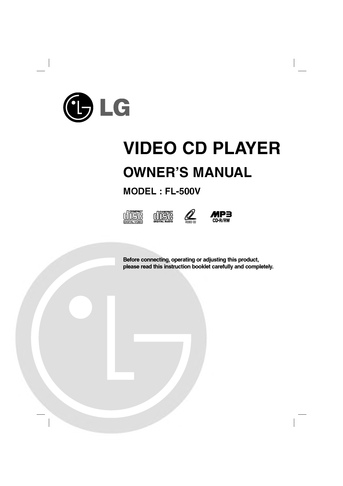 LG FL-500V User Manual