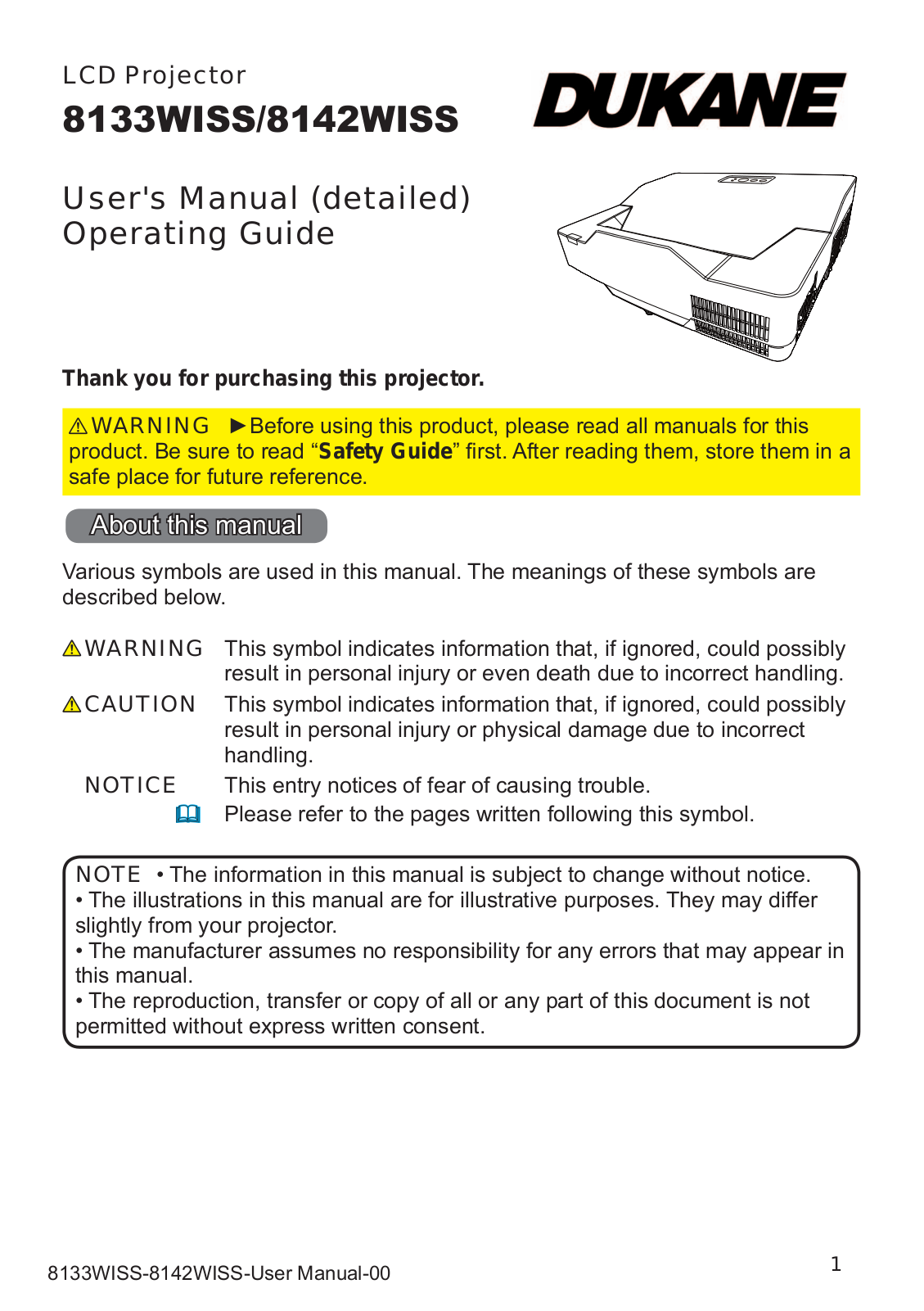 Dukane 8133WISS, 8142WISS User Manual