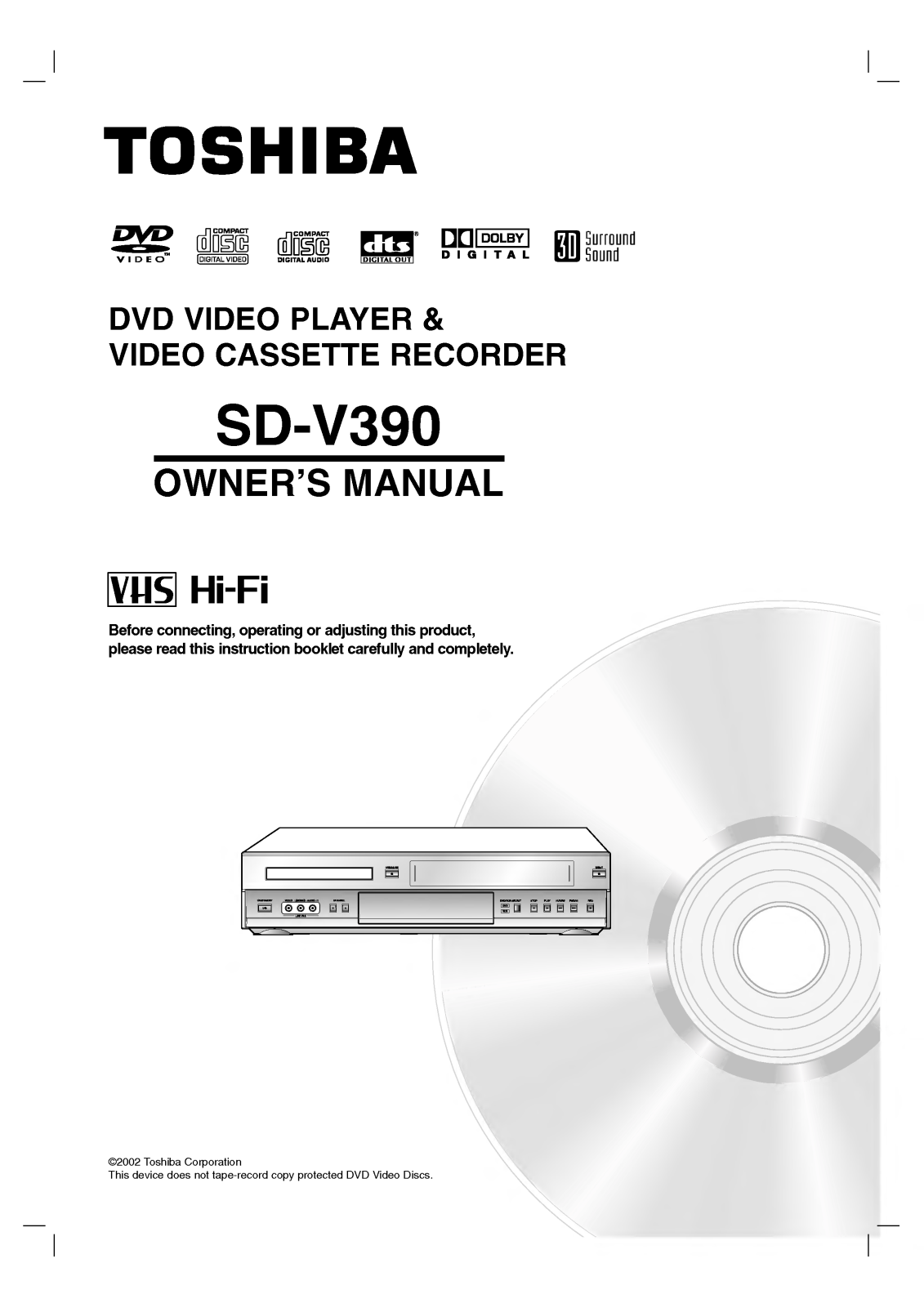 LG SD-V390-S-TU User Manual