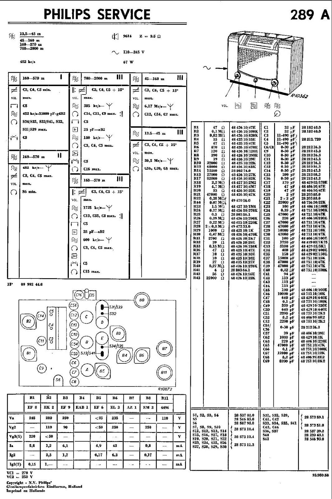 Philips 289-A Service Manual