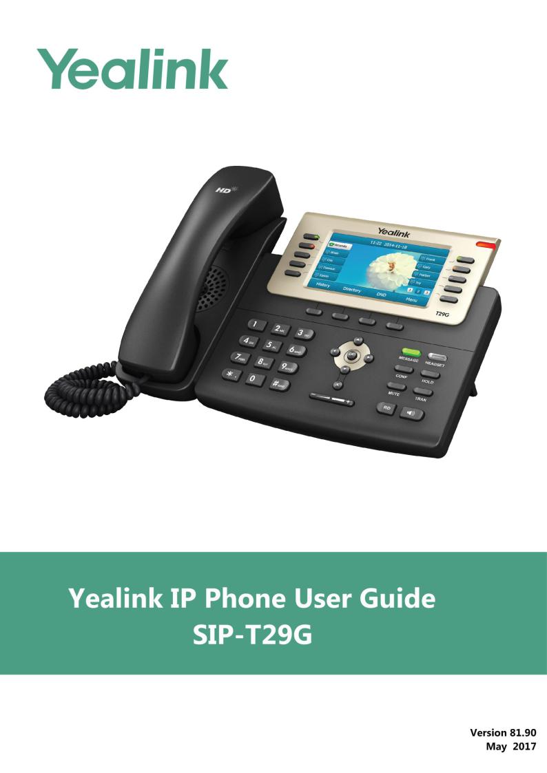 Yealink SIP-T29G User Guide