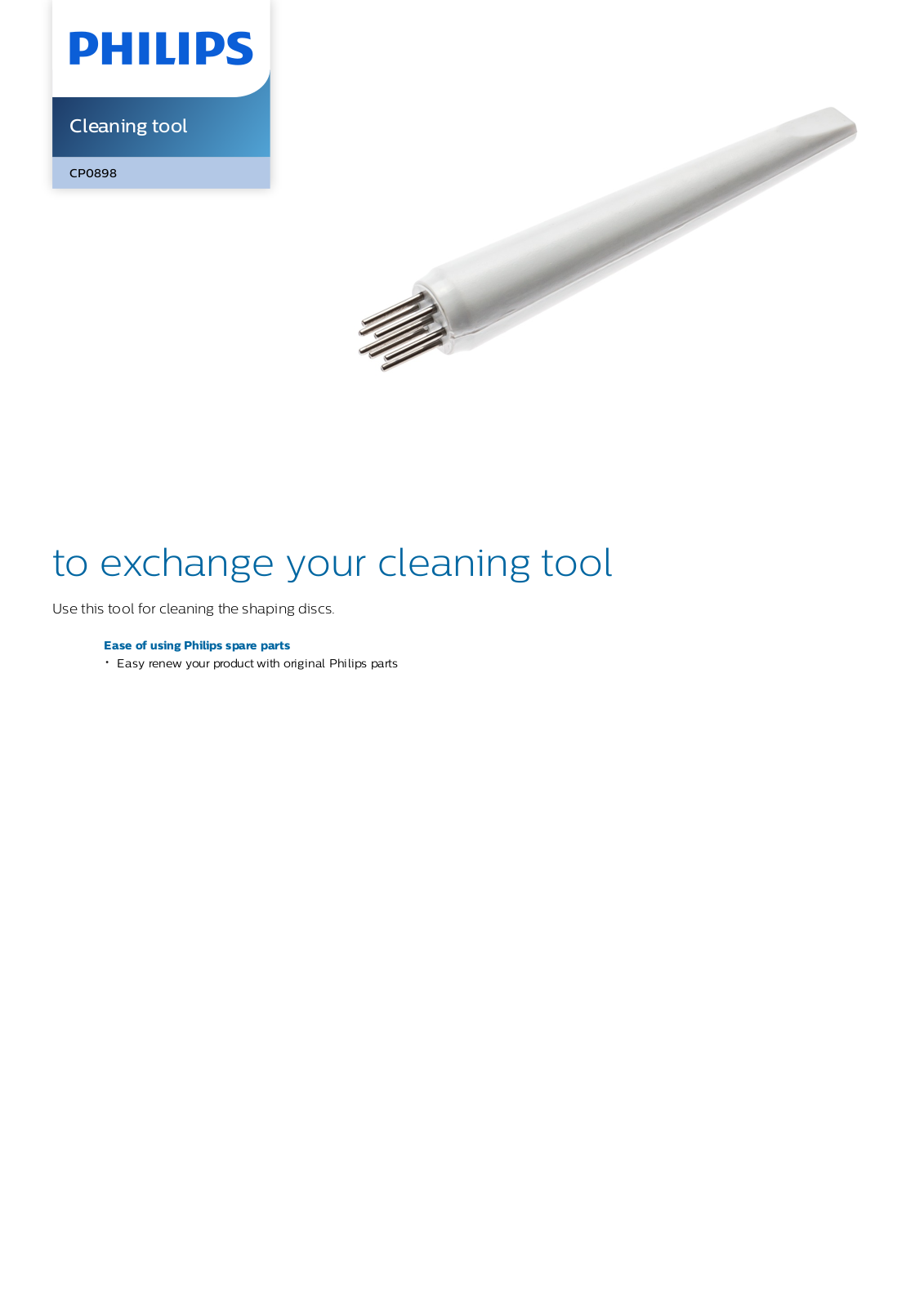 Philips CP0898/01 leaflet - ManualMachine.com