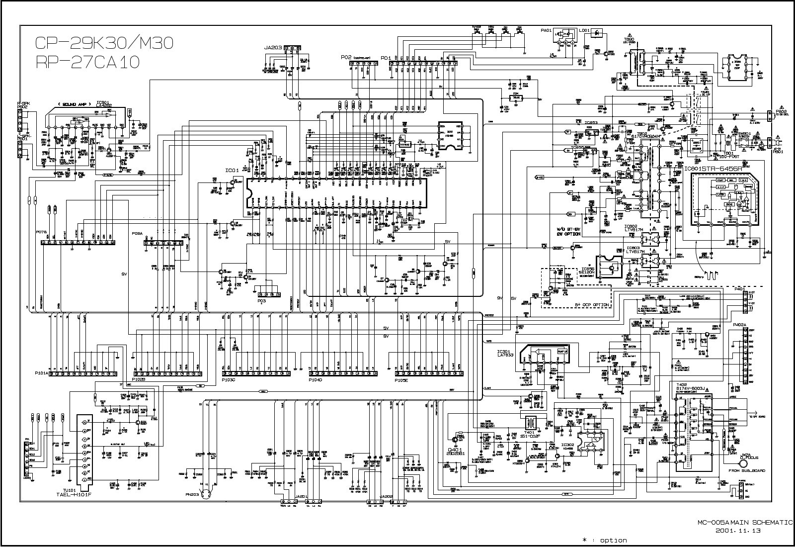 LG CP29K30, RP27CA10 Diagram