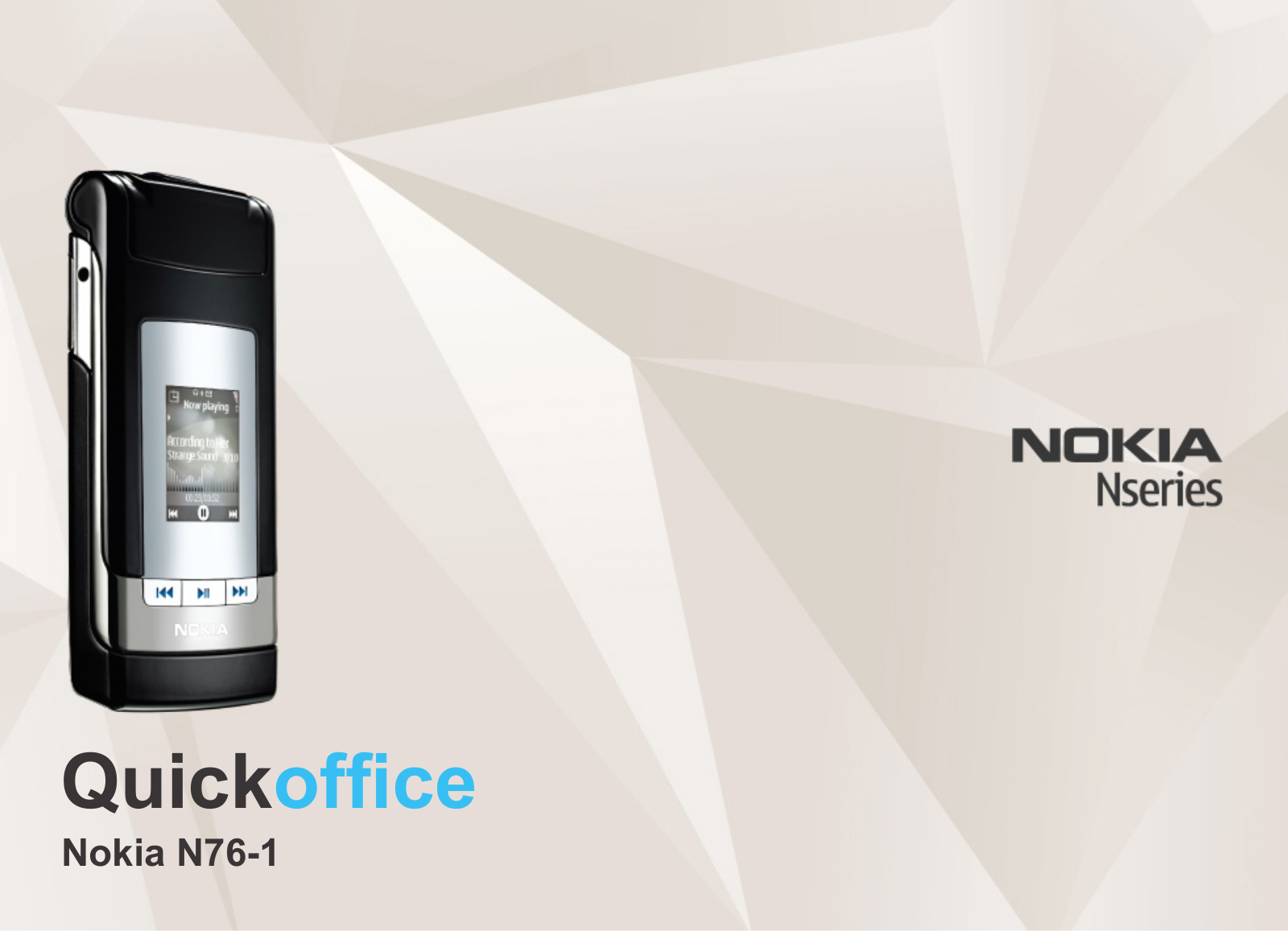 Nokia N76 Quickoffice Manual