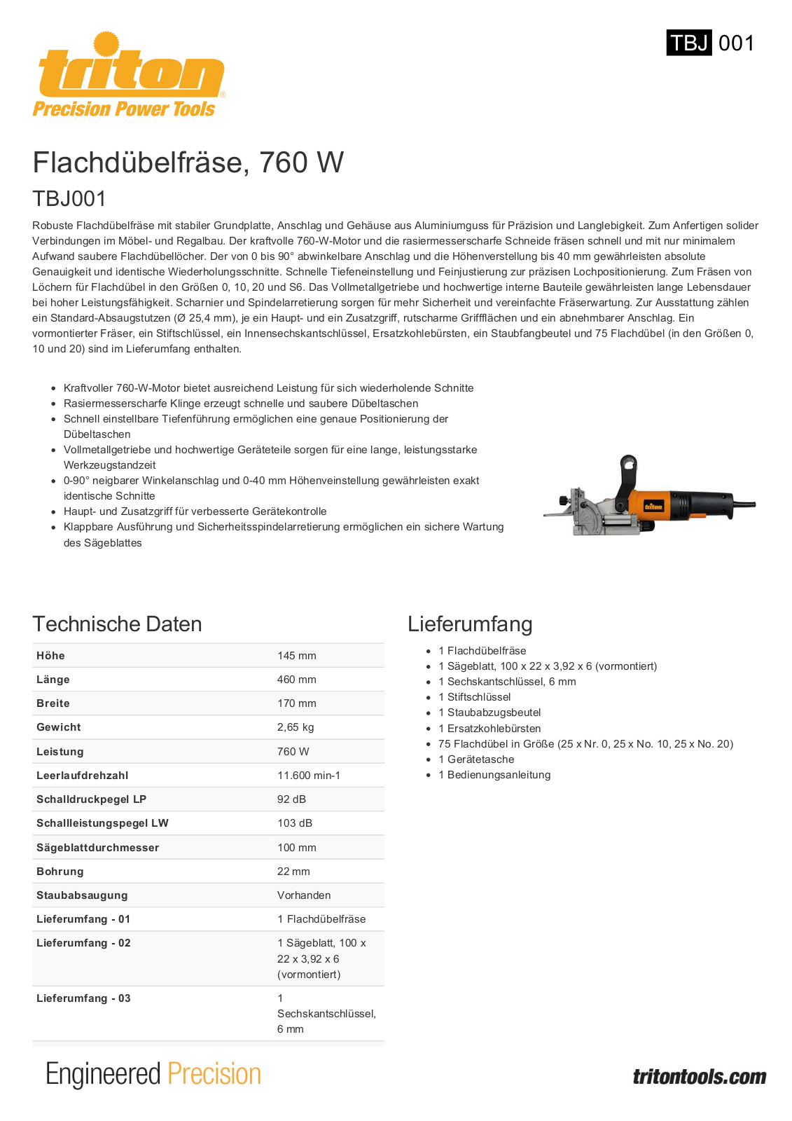 Triton TBJ001 User Manual