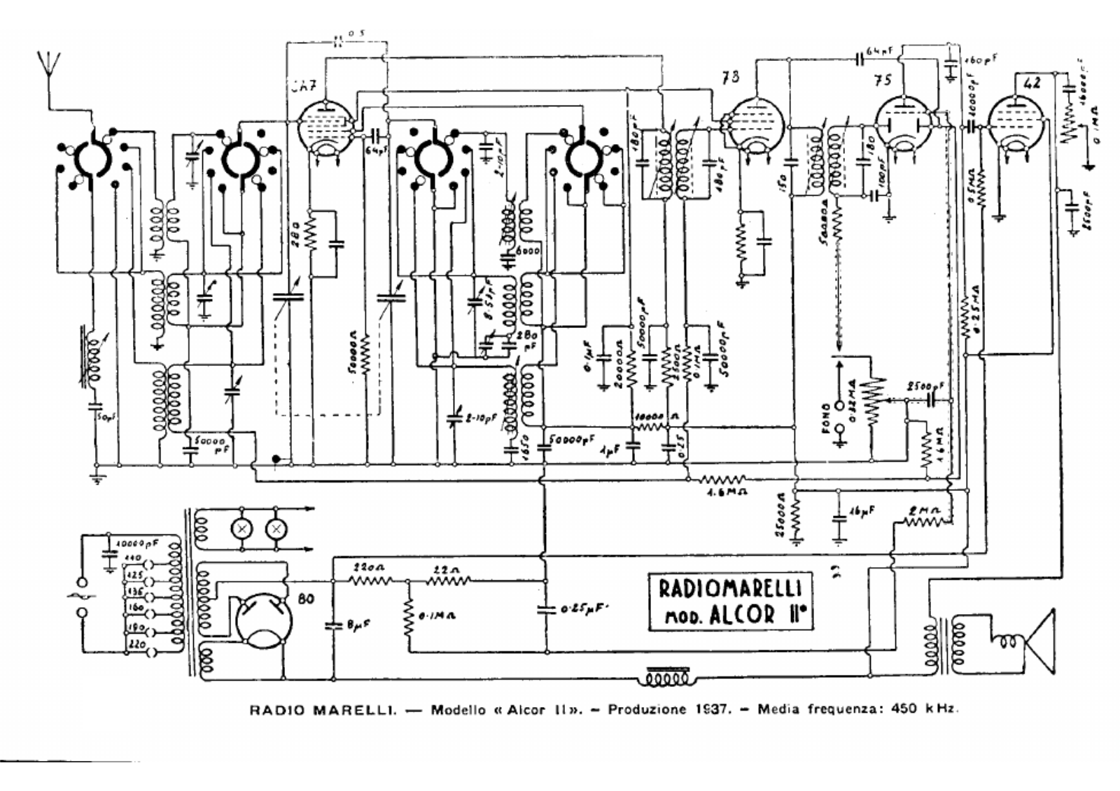 Radiomarelli alcor ii schematic - ManualMachine.com