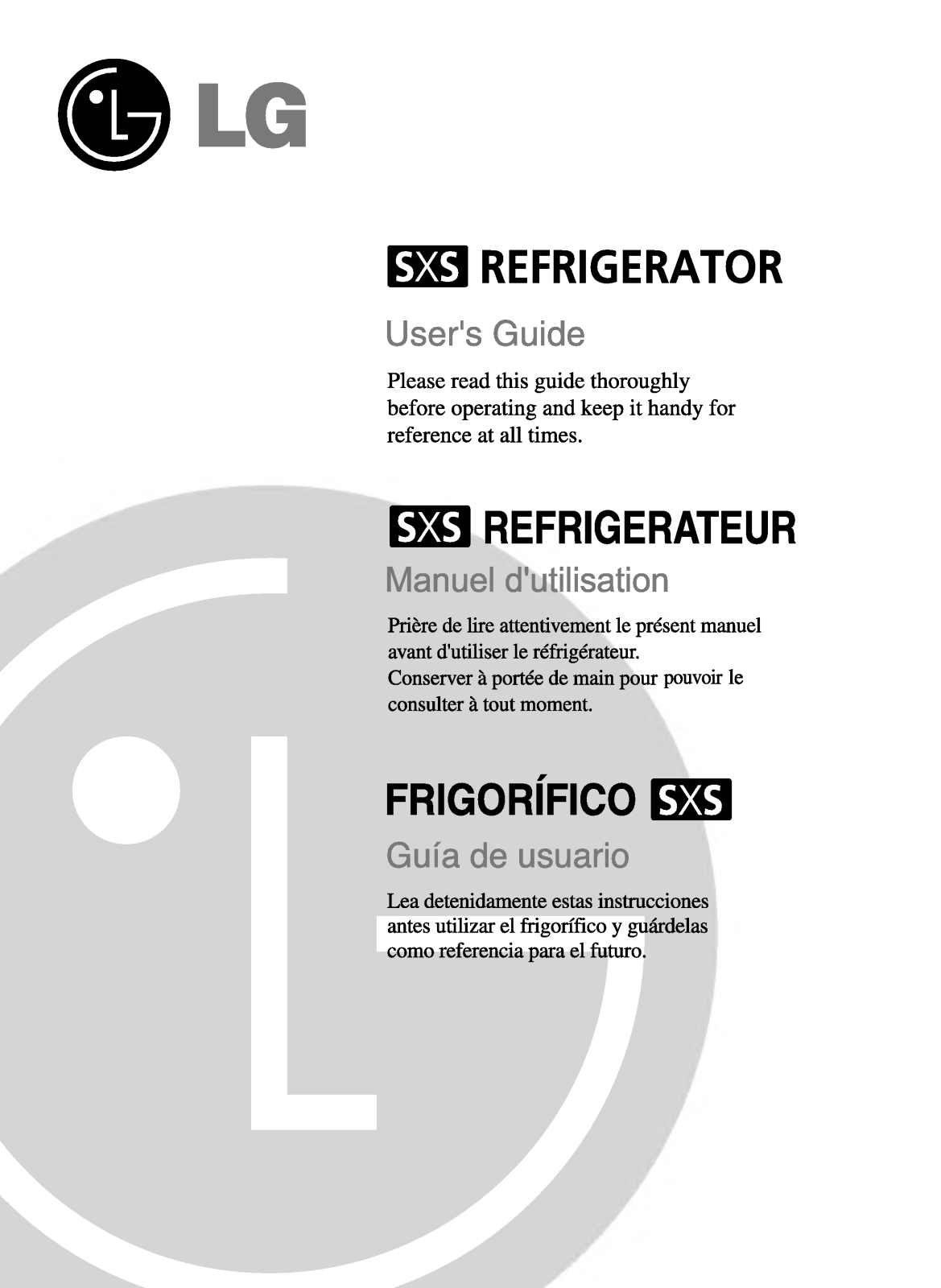 LG GR-B207TQ User Manual