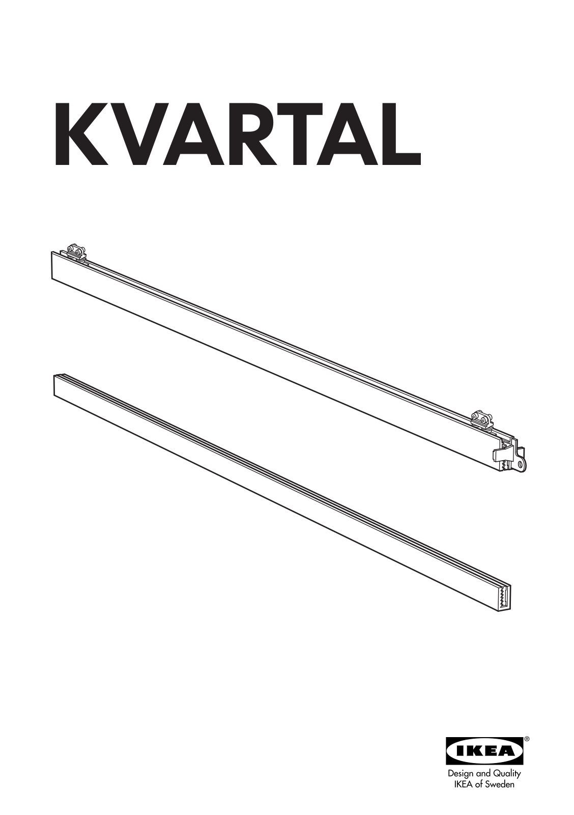 IKEA KVARTAL TOP-BOTTOM RAIL 23 5-8 Assembly Instruction