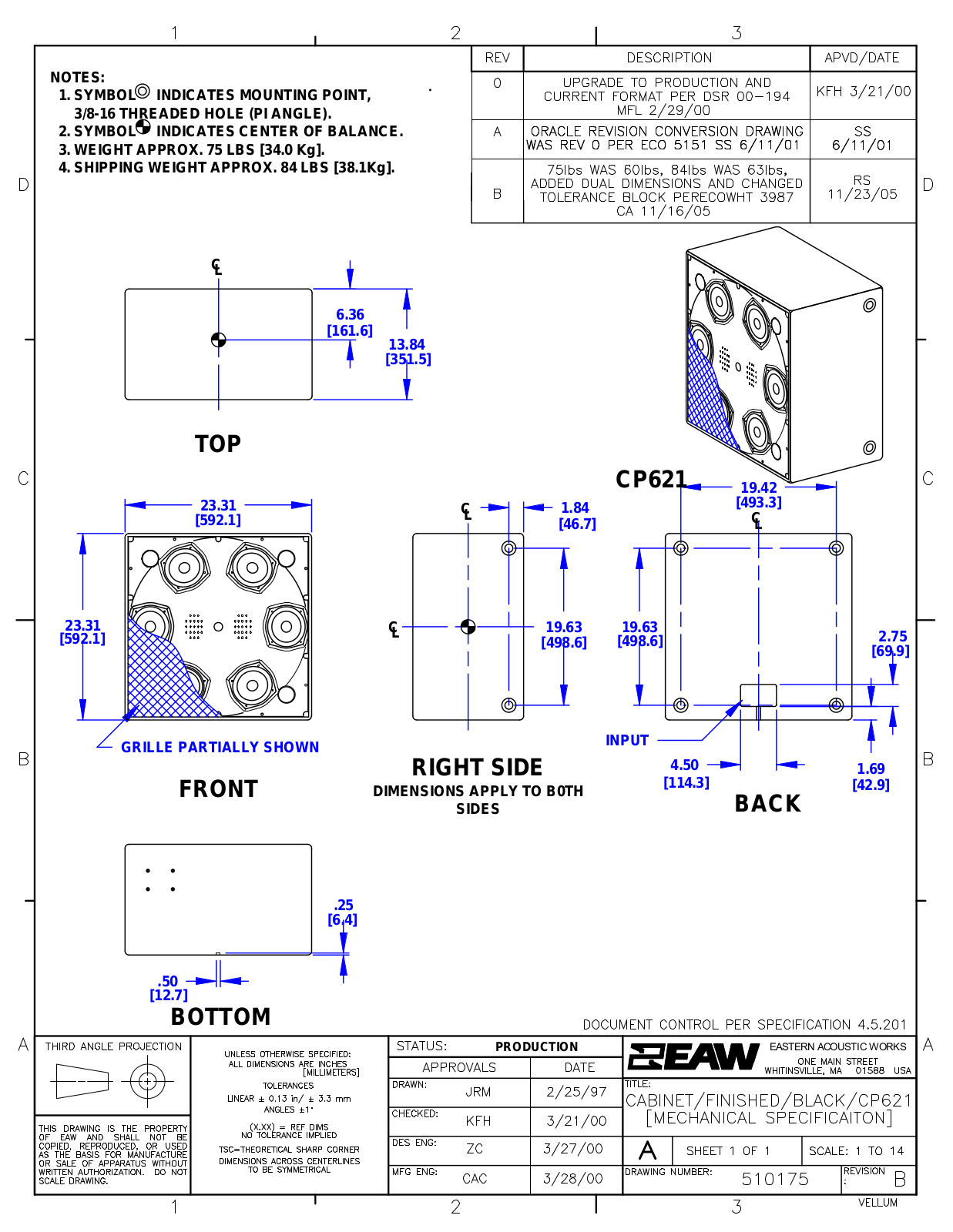 EAW CP621 Service Manual