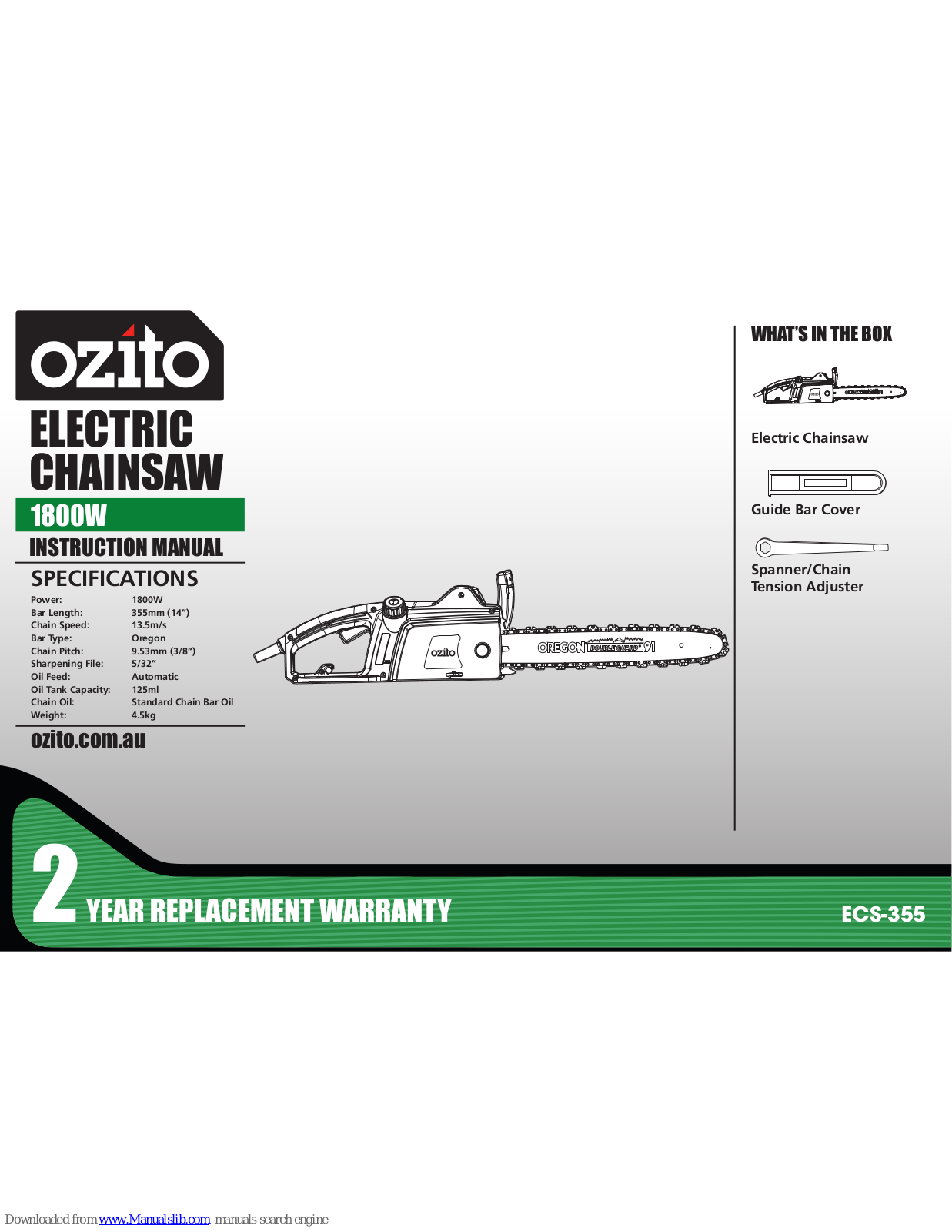 Ozito ECS-355 Instruction Manual