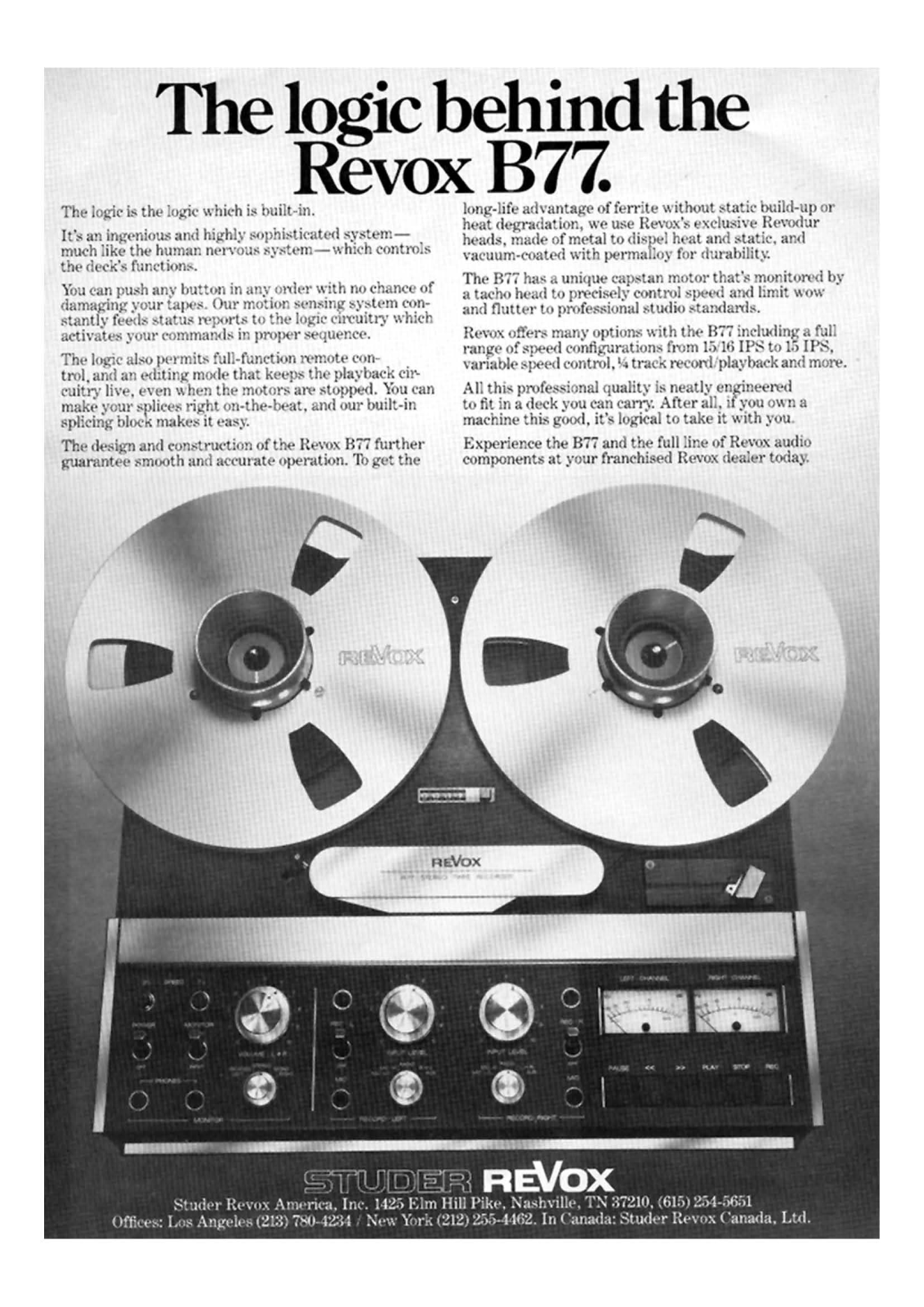 Revox B-77 Brochure