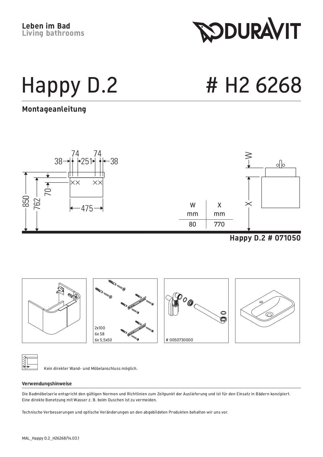 Duravit DRV2171 Installation & Assembly - ManualMachine.com