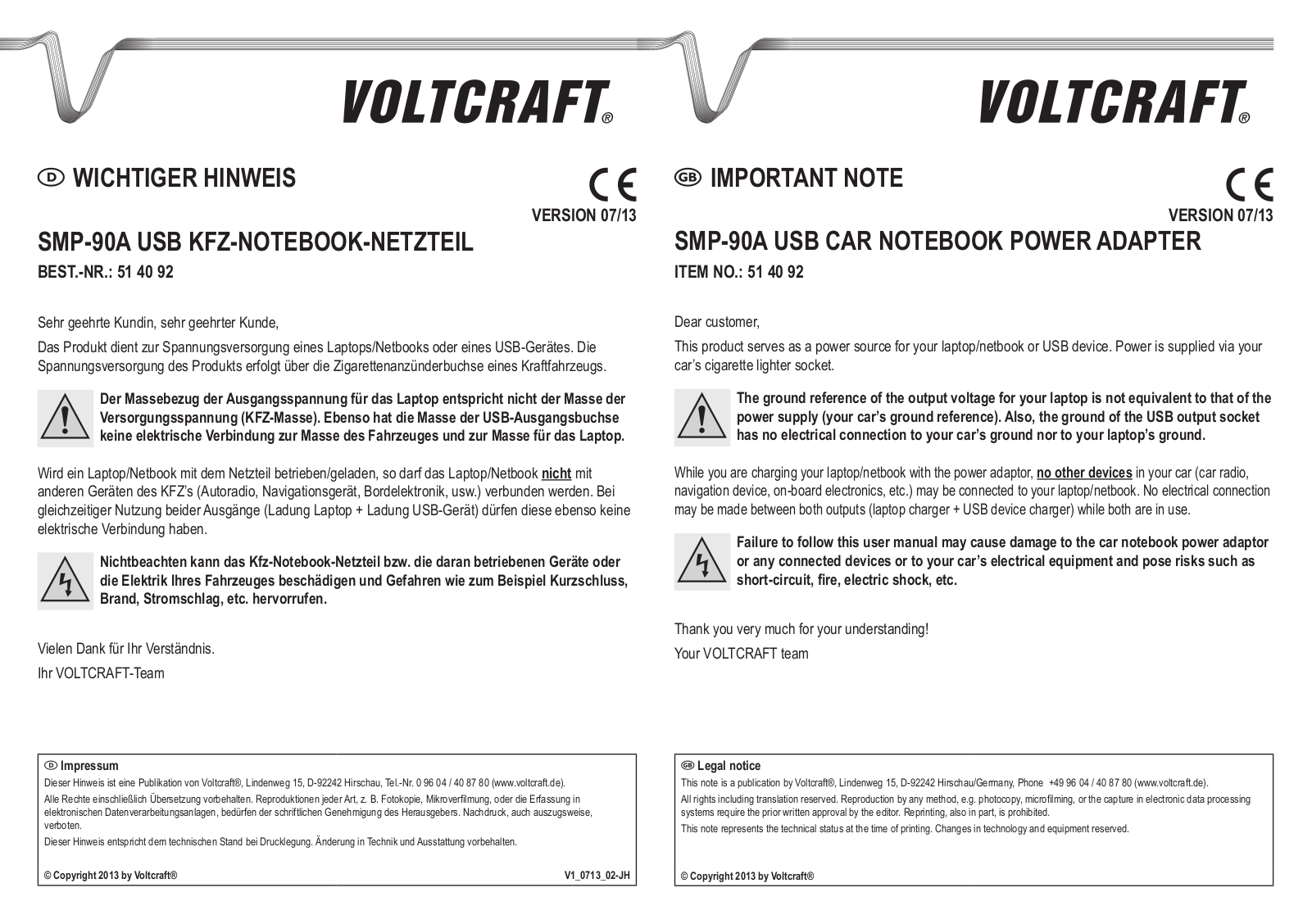 VOLTCRAFT SMP-90A User guide