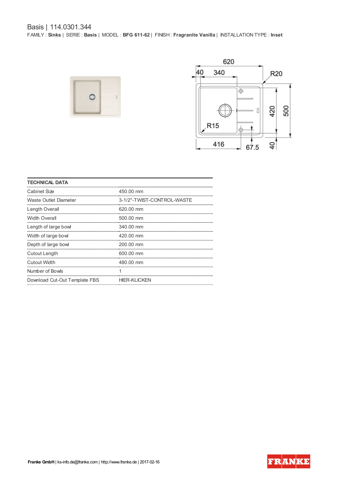 Franke 114.0301.344 Service Manual