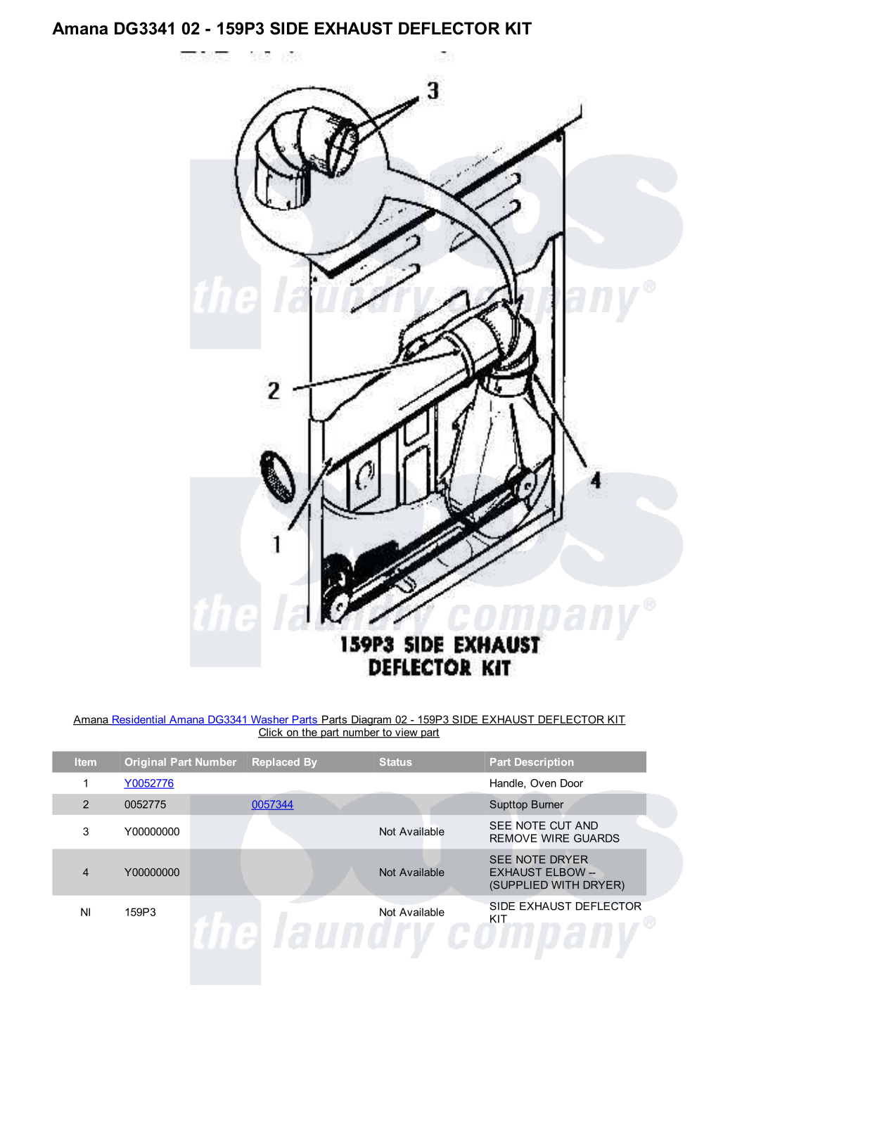 Amana DG3341 Parts Diagram