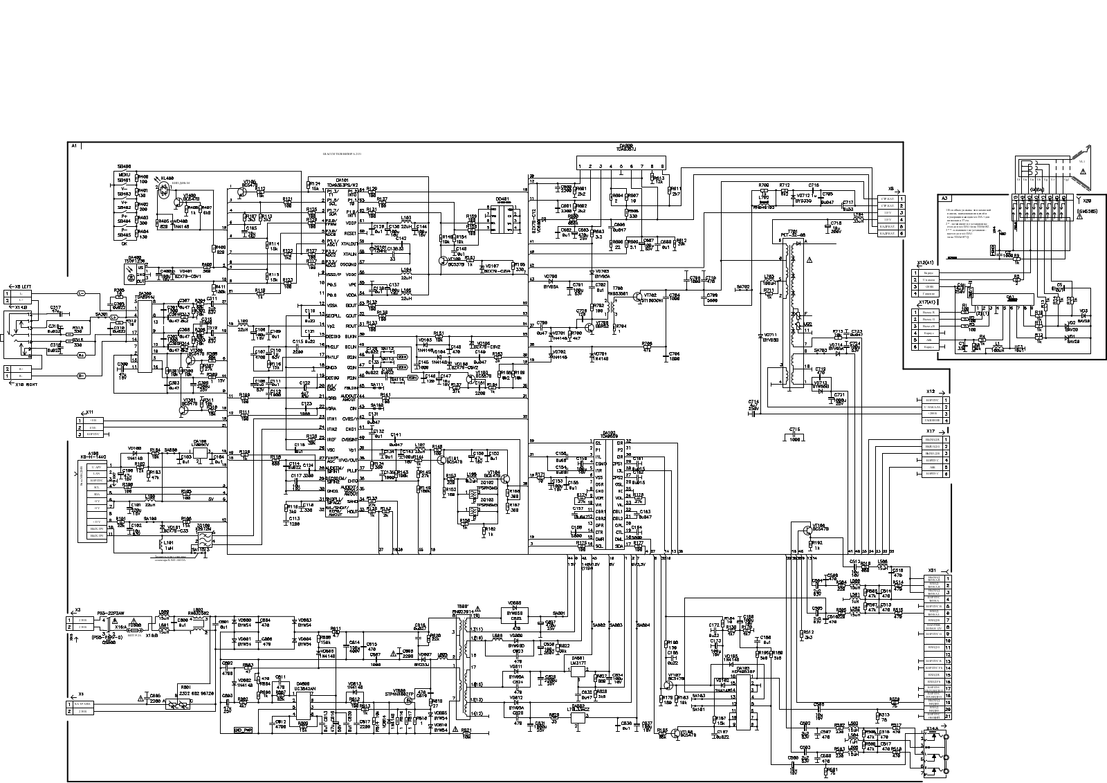 Rolsen C1470, C2133, C2150, C21R92, C21R95 Schematic - ManualMachine.com