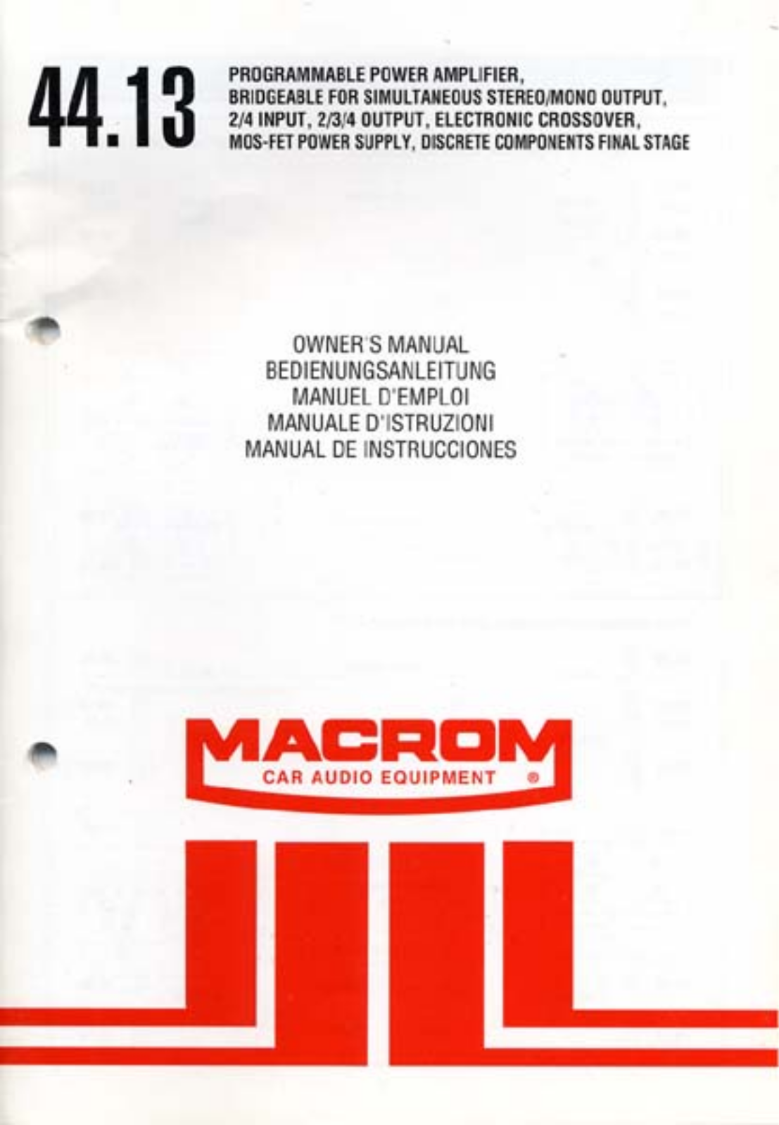 Macrom 44.13 User Manual