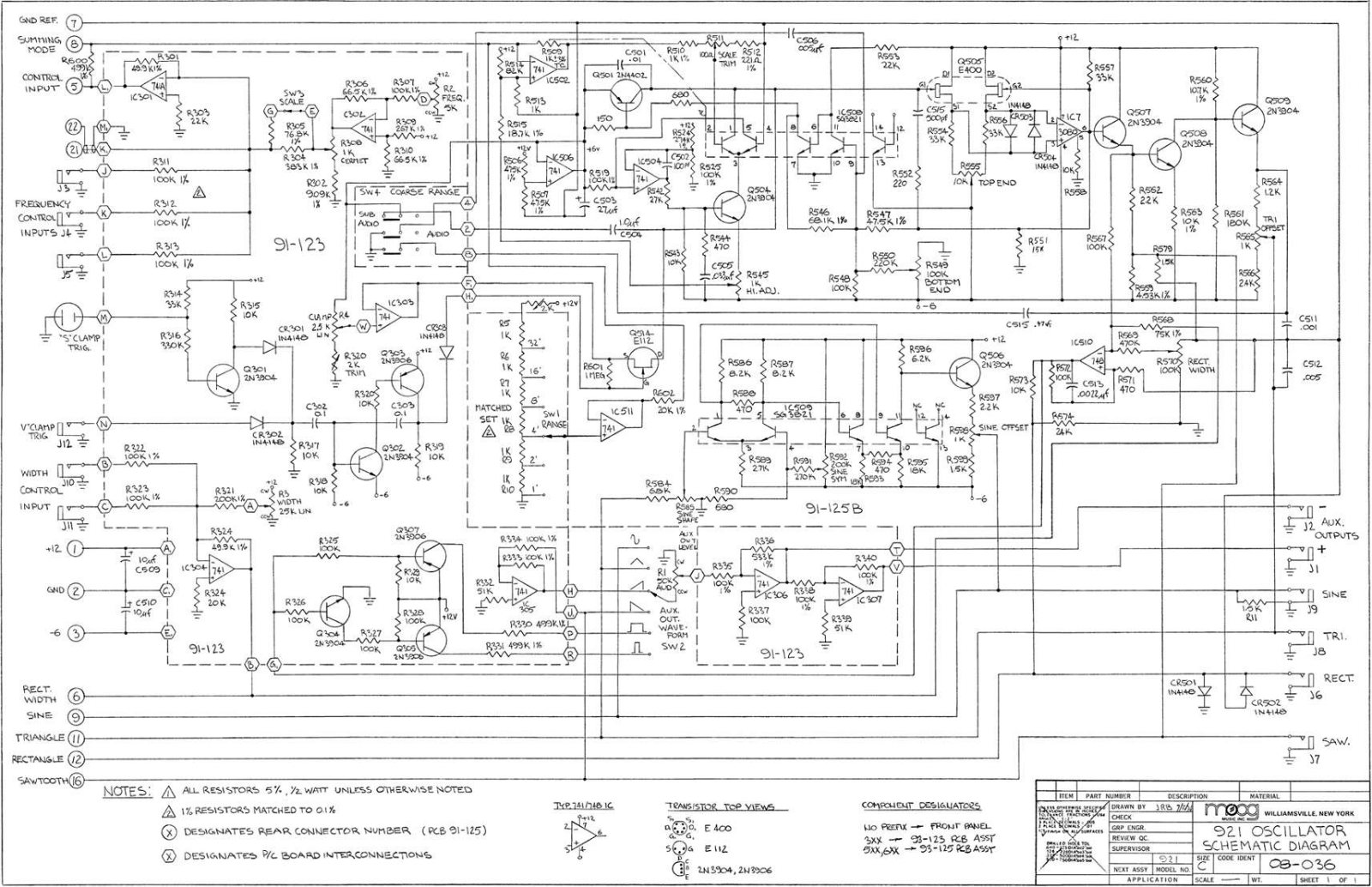 Moog 921 schematic