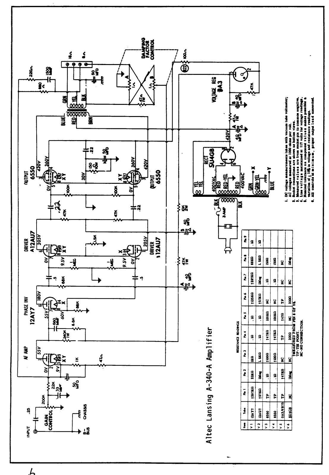 Altec Lansing A-340-A Schematic