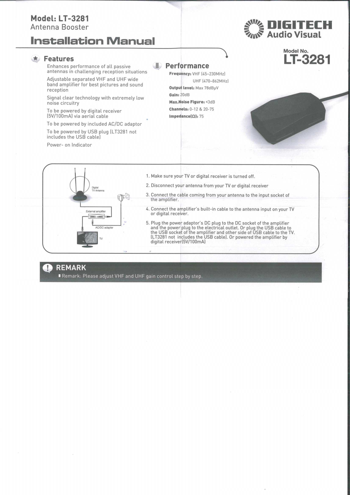 Digitech LT-3281 User Manual