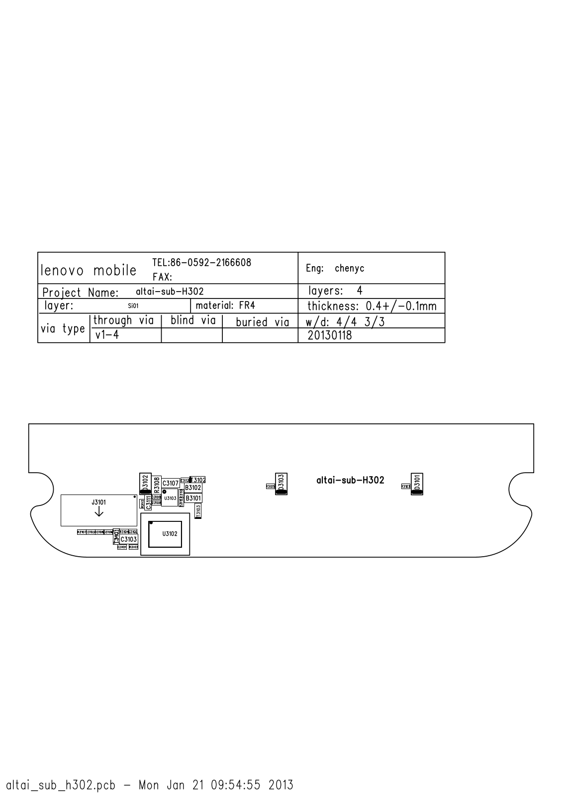 Lenovo A820 schematic diagram and service manual