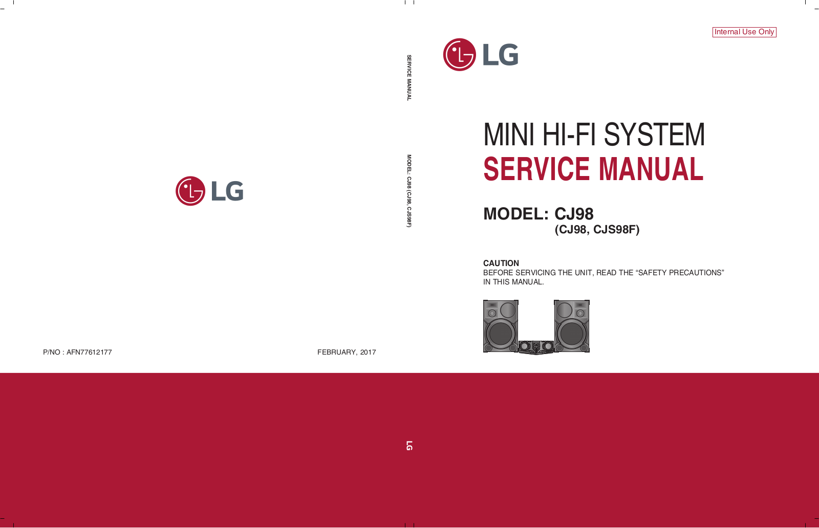 LG CJ98, CJS98F Service manual