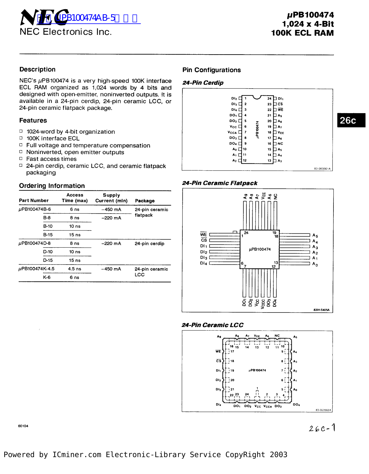 NEC PB100474 User Manual