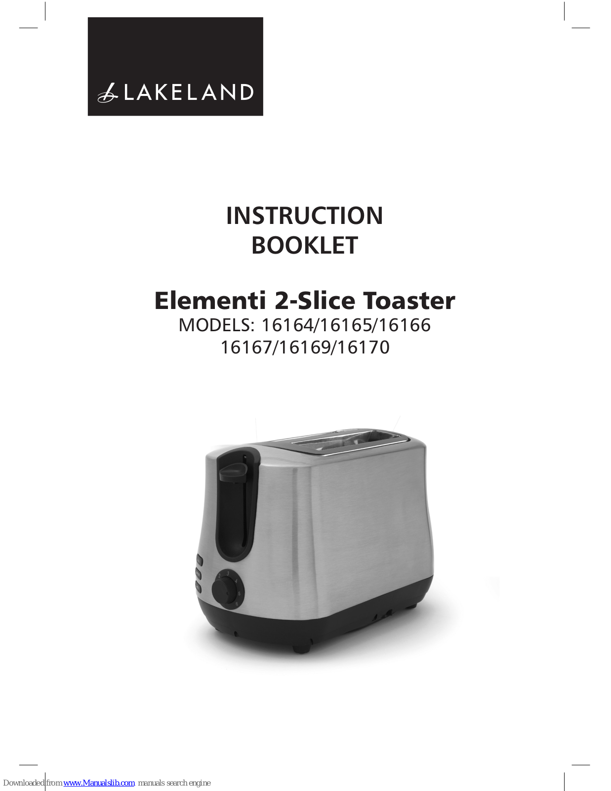 Lakeland Elementi 16164, Elementi 16165, Elementi 16166, Elementi 16167, Elementi 16169 Instruction Booklet