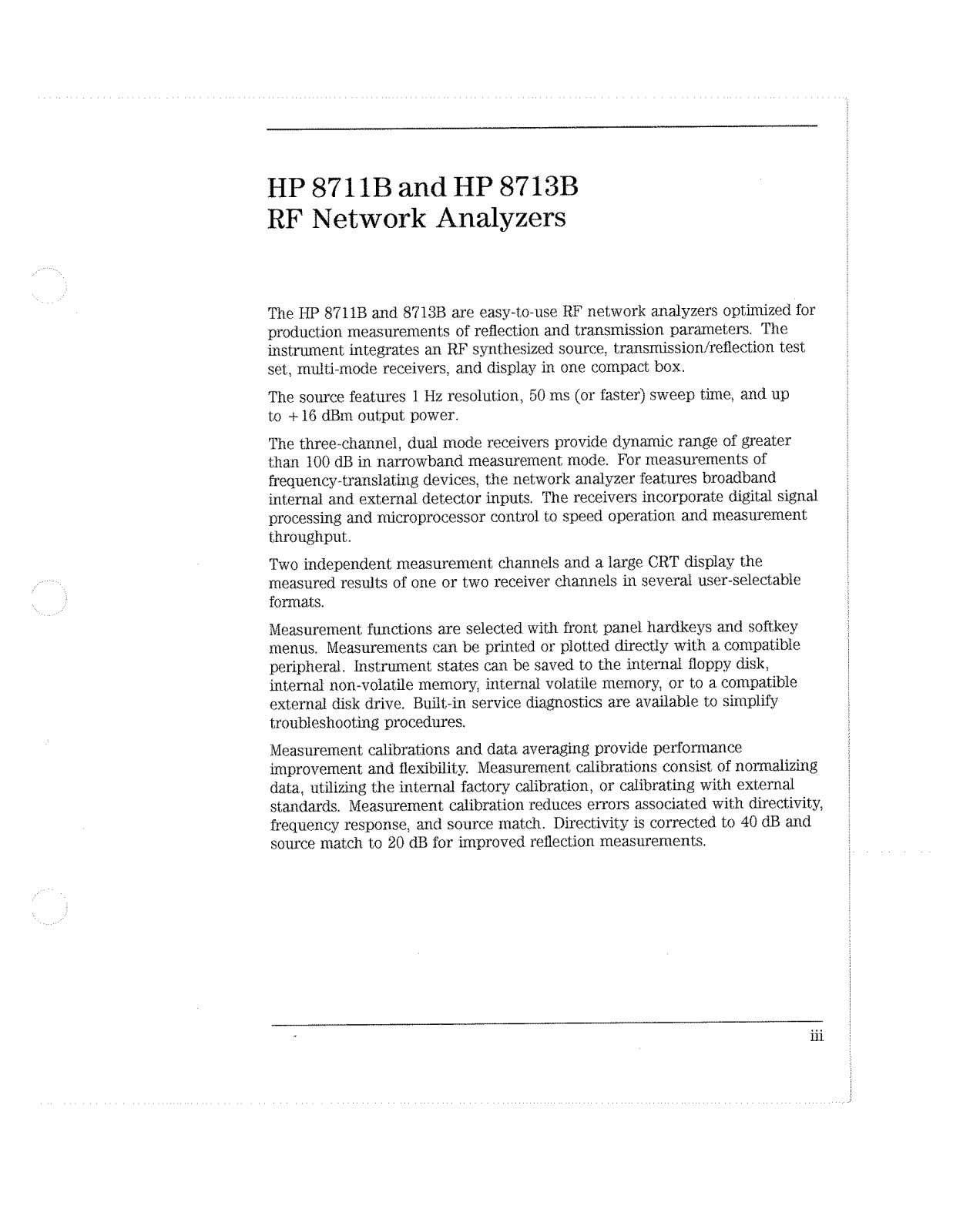 Agilent 8711B User Manual