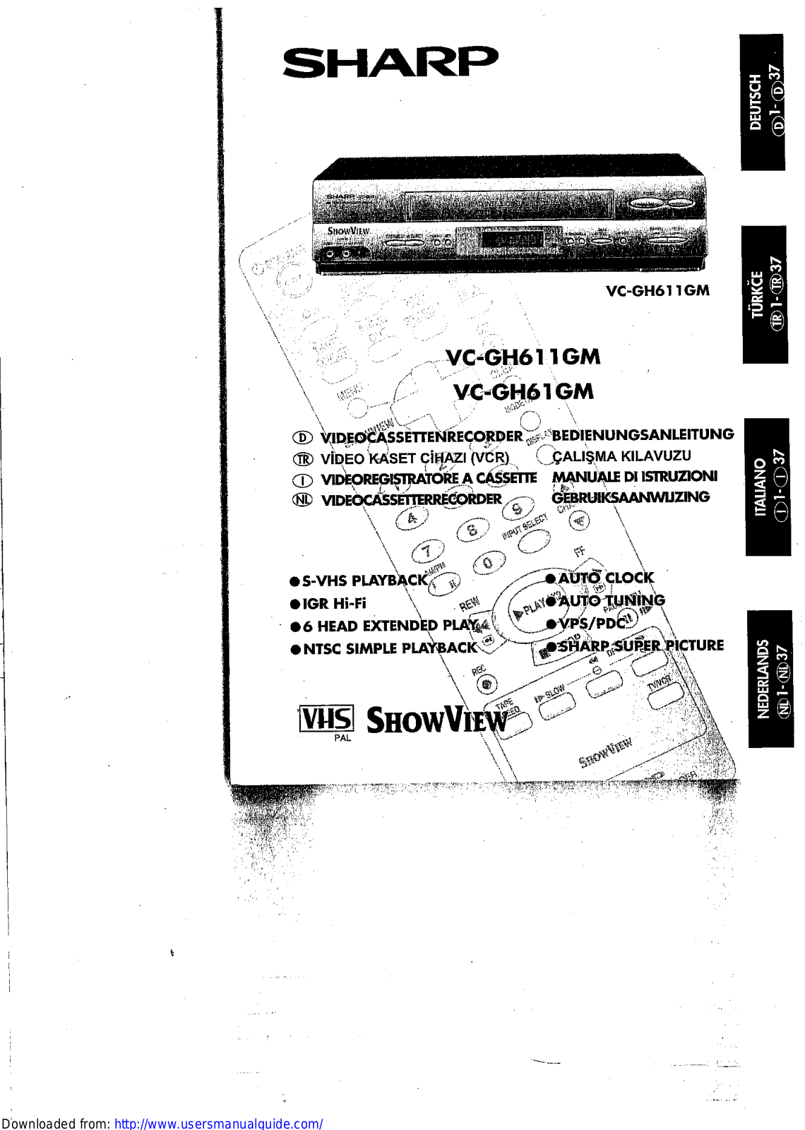 SHARP VC-GH61/611GM User Manual