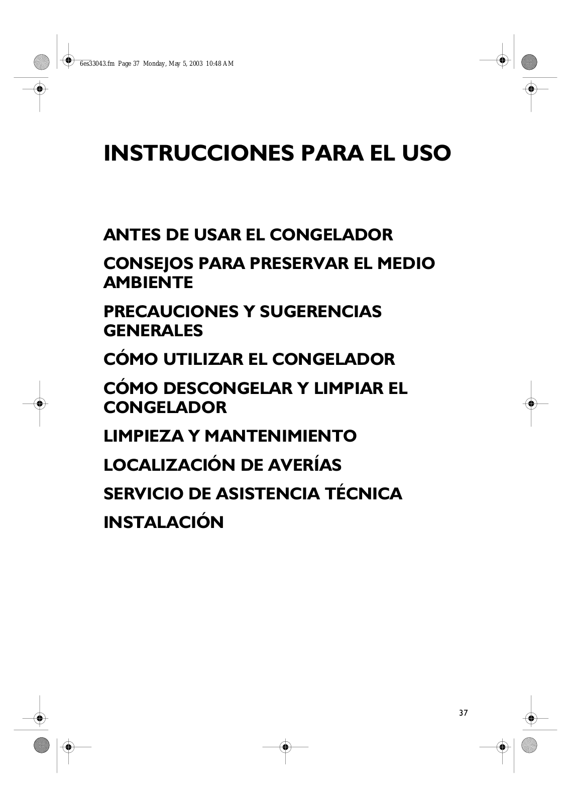 Whirlpool AFG 3370, CVC 24, CVB S5, AFG 3360, CVB S8 INSTRUCTION FOR USE