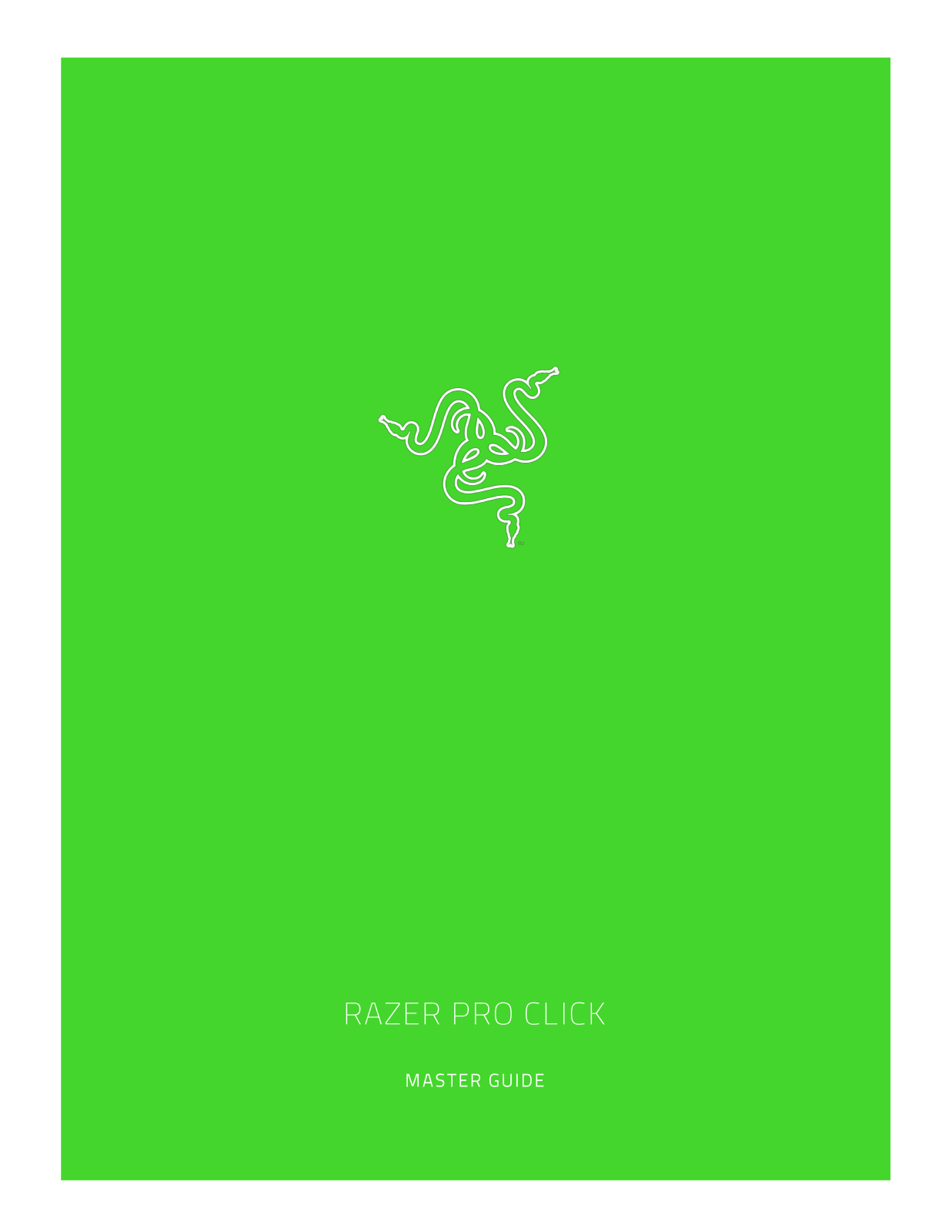 Razer Pro click User Manual