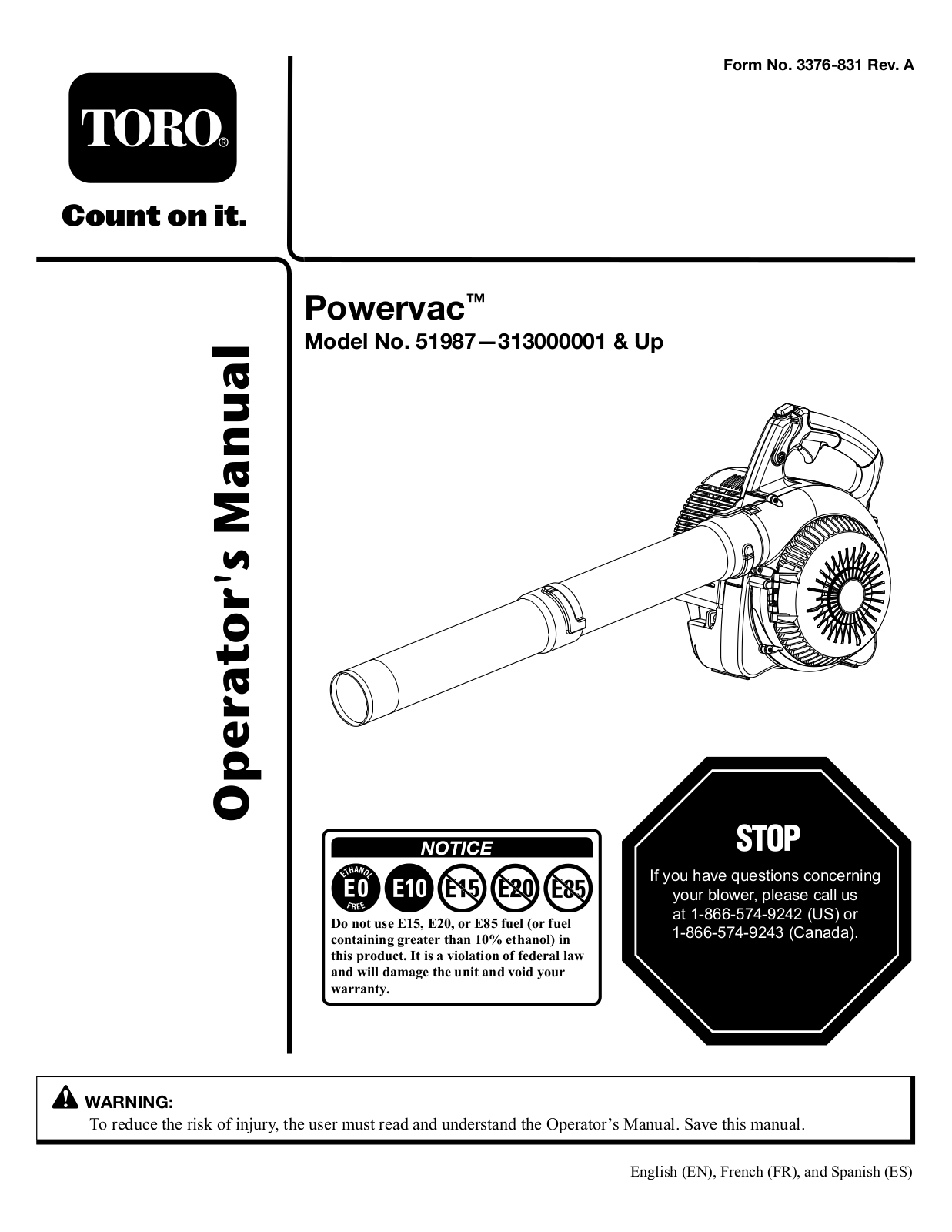 Toro 51987 Operator's Manual