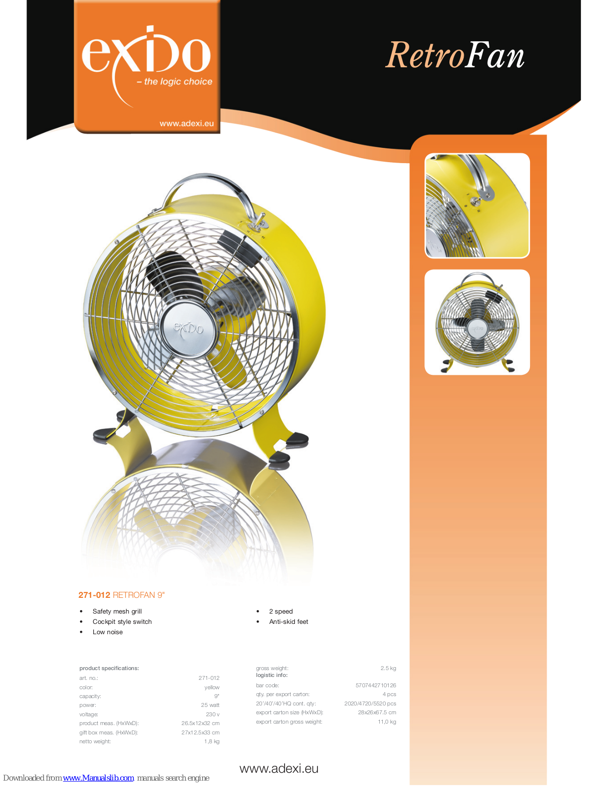 Exido 271-012 Specifications - ManualMachine.com