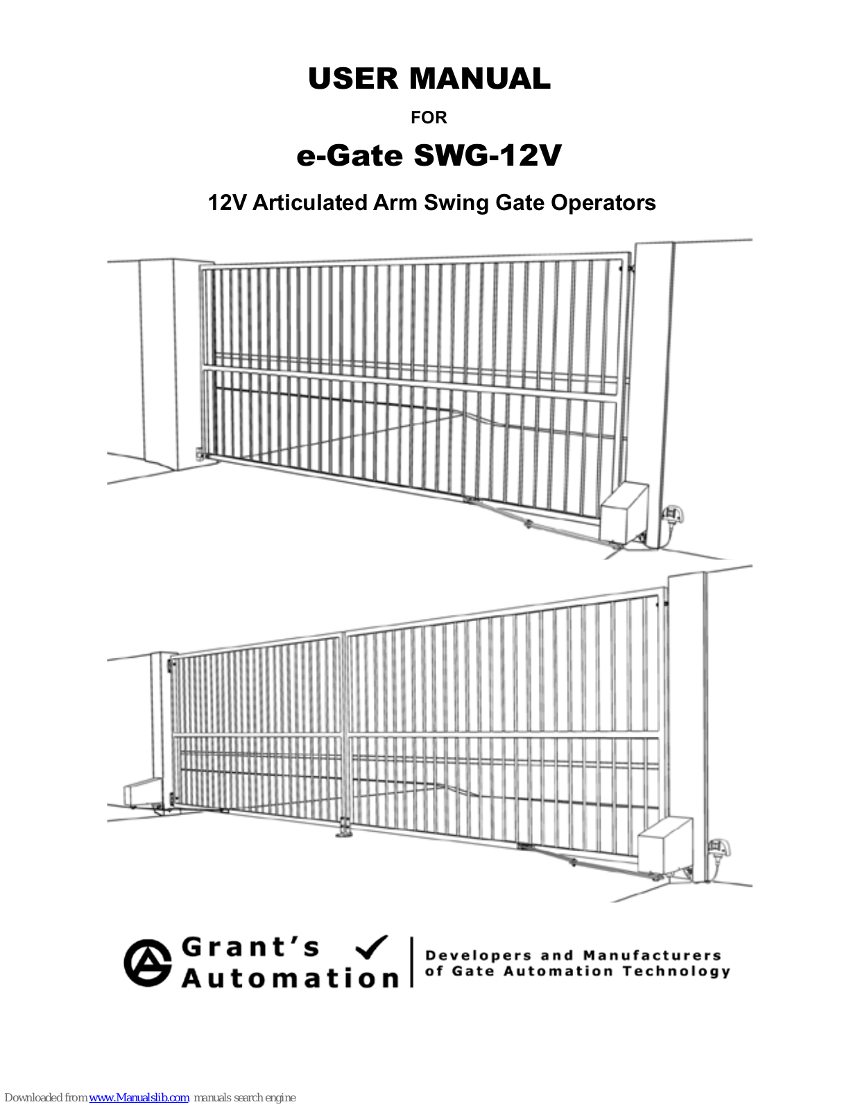 Grants Automation e-Gate SWG-12V User Manual