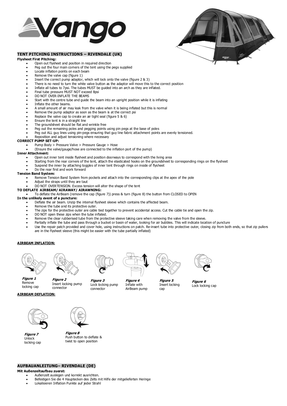 Vango Rivendale 800XL User Manual