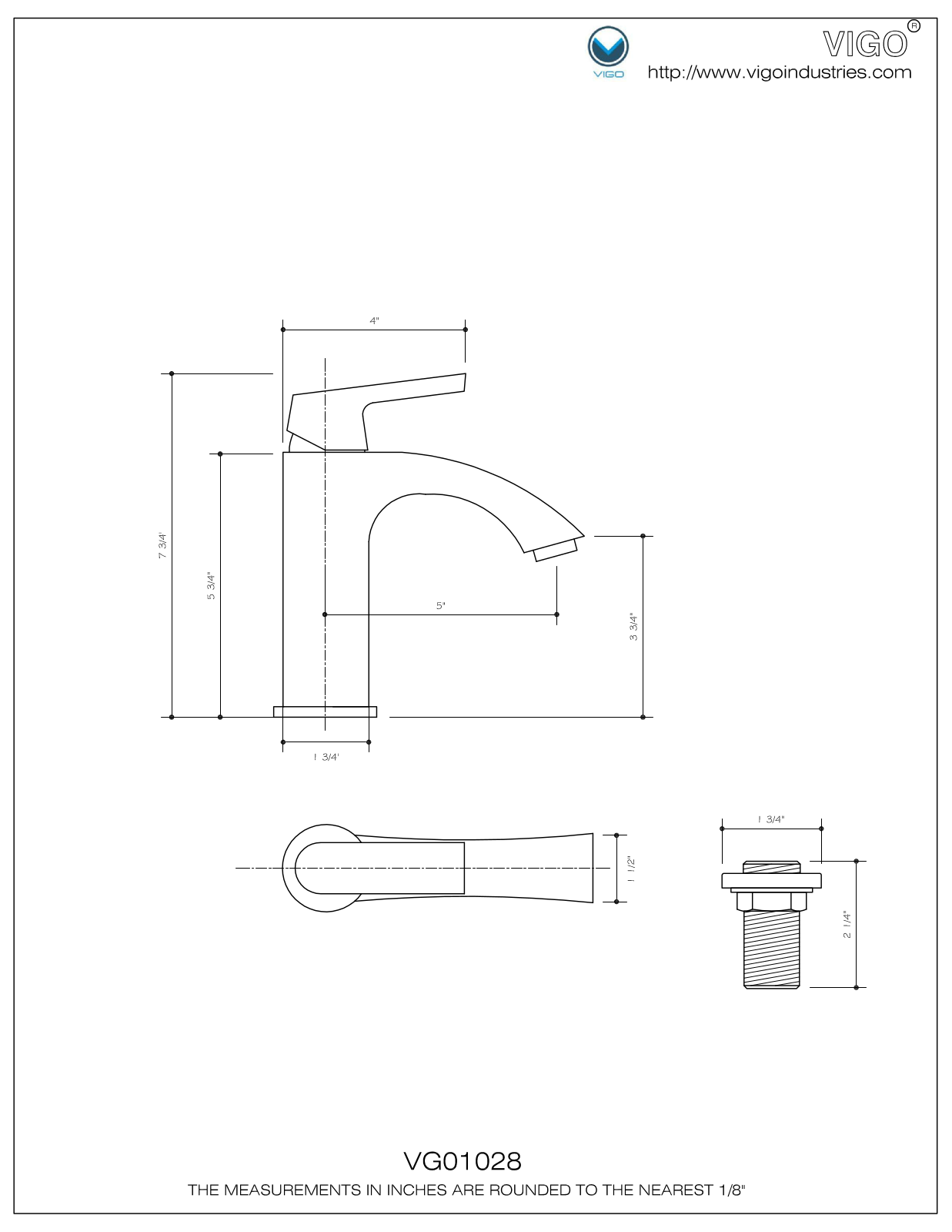 Vigo VG01028CH Installation Manual