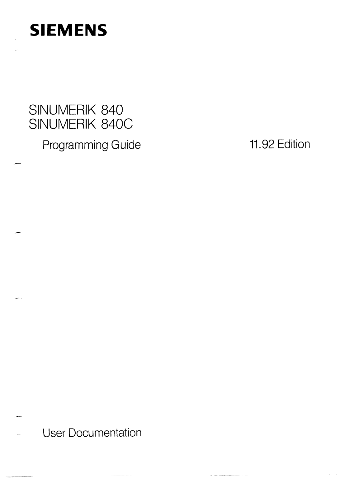 siemens 840 Programming Guide