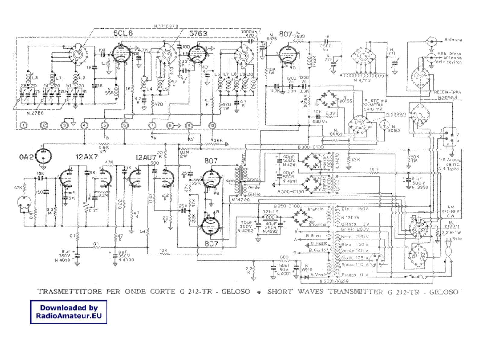 Pozosta Geloso-G-212-TX Schematic