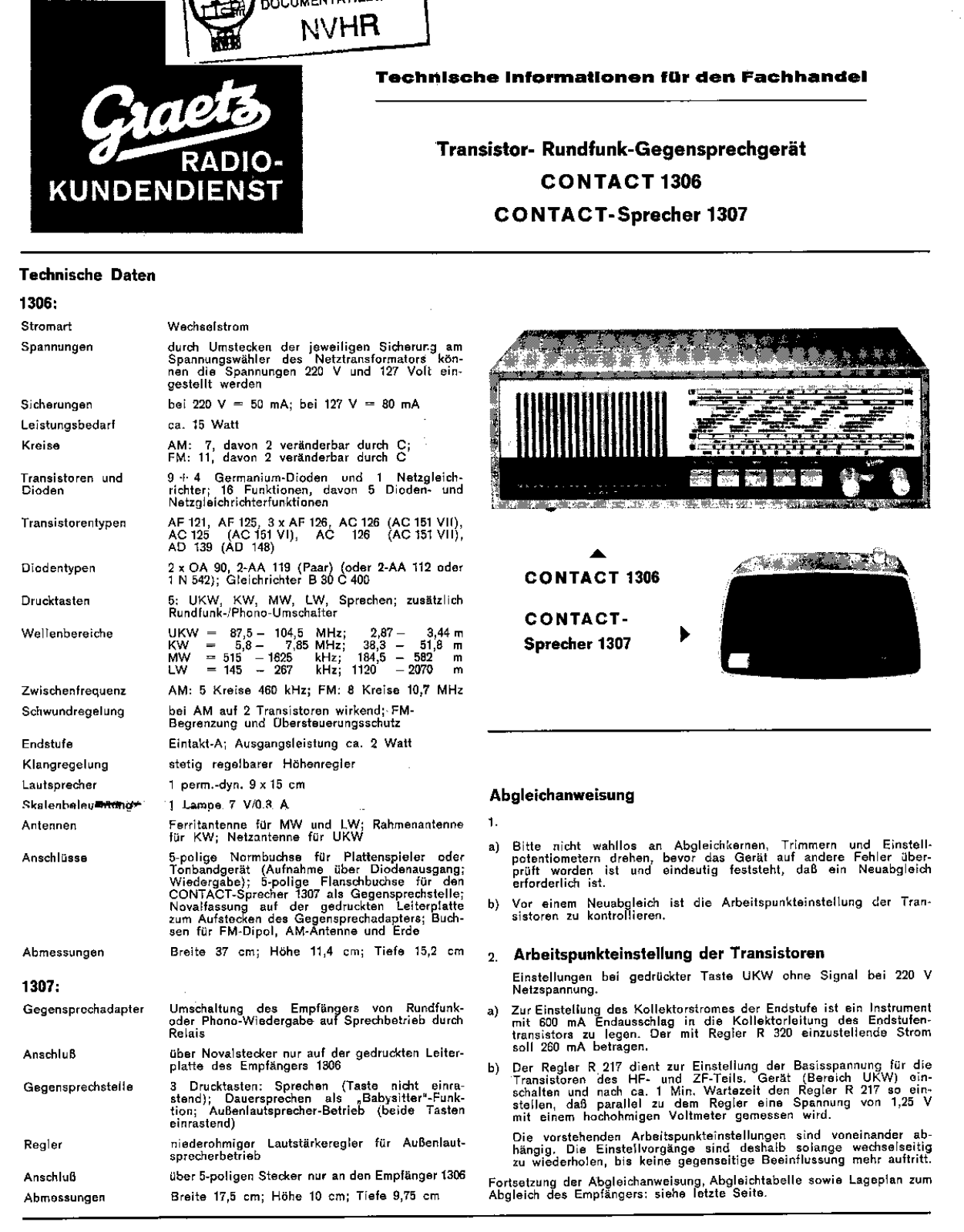 Graetz 1306 Schematic