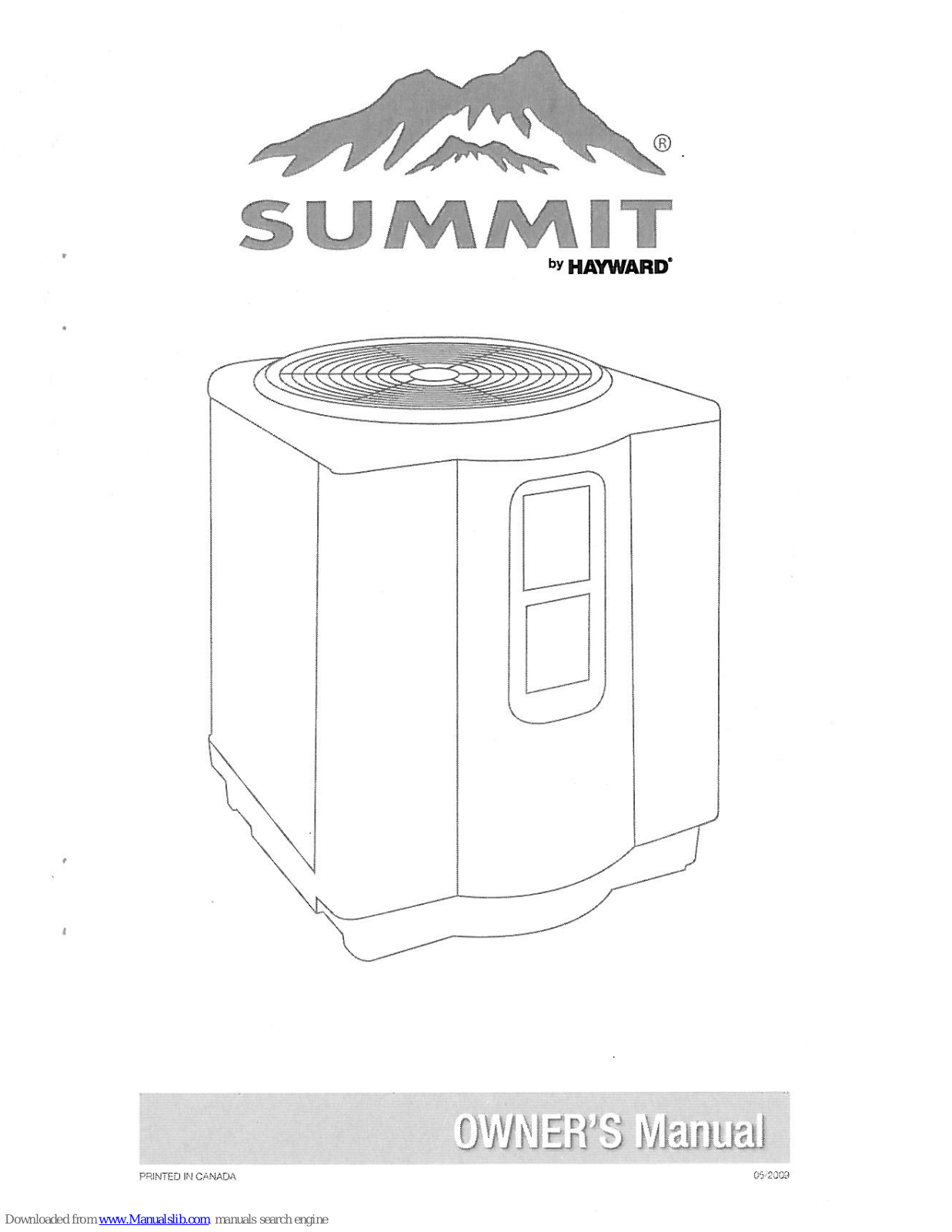 Hayward summit SUM25TA Owner's Manual