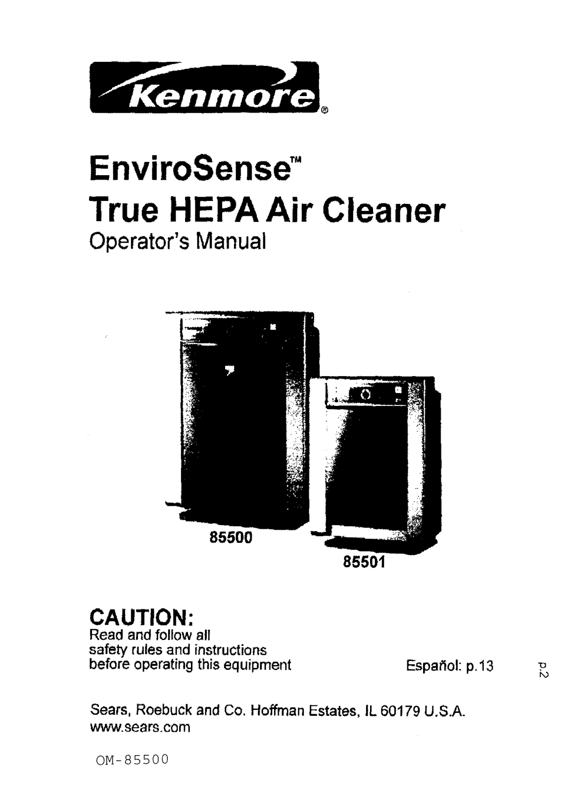 Kenmore 85501 User Manual - ManualMachine.com