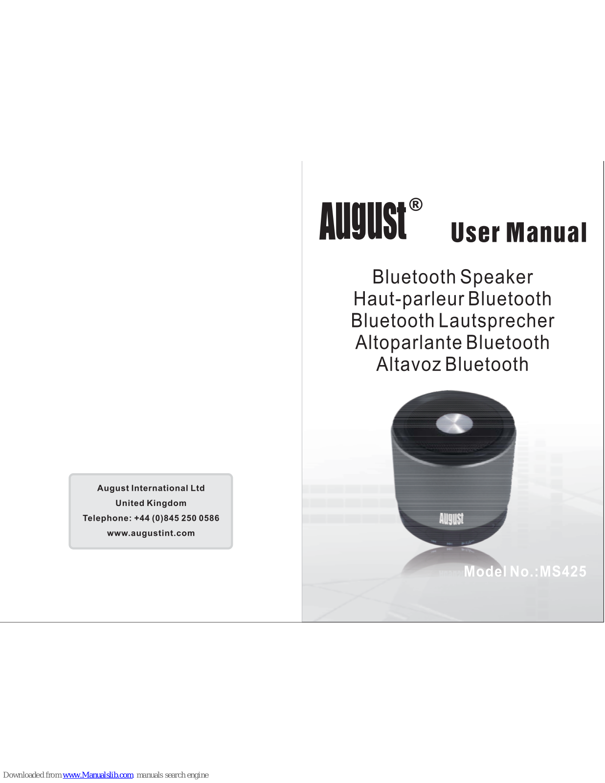 August MS425 User Manual